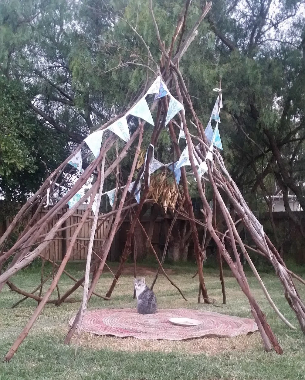 Cubby building with young children