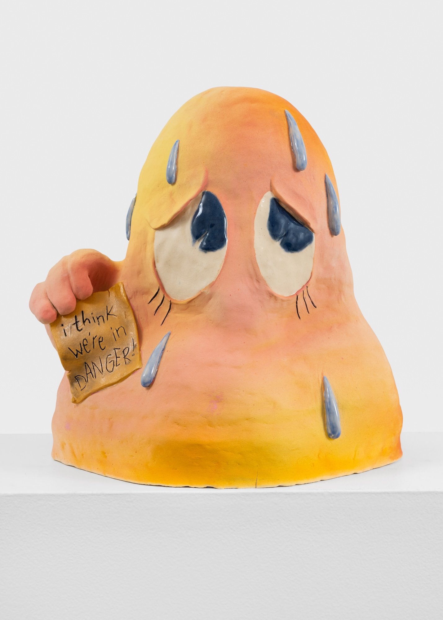   Whisperer , glazed stoneware, 16×16×17in 