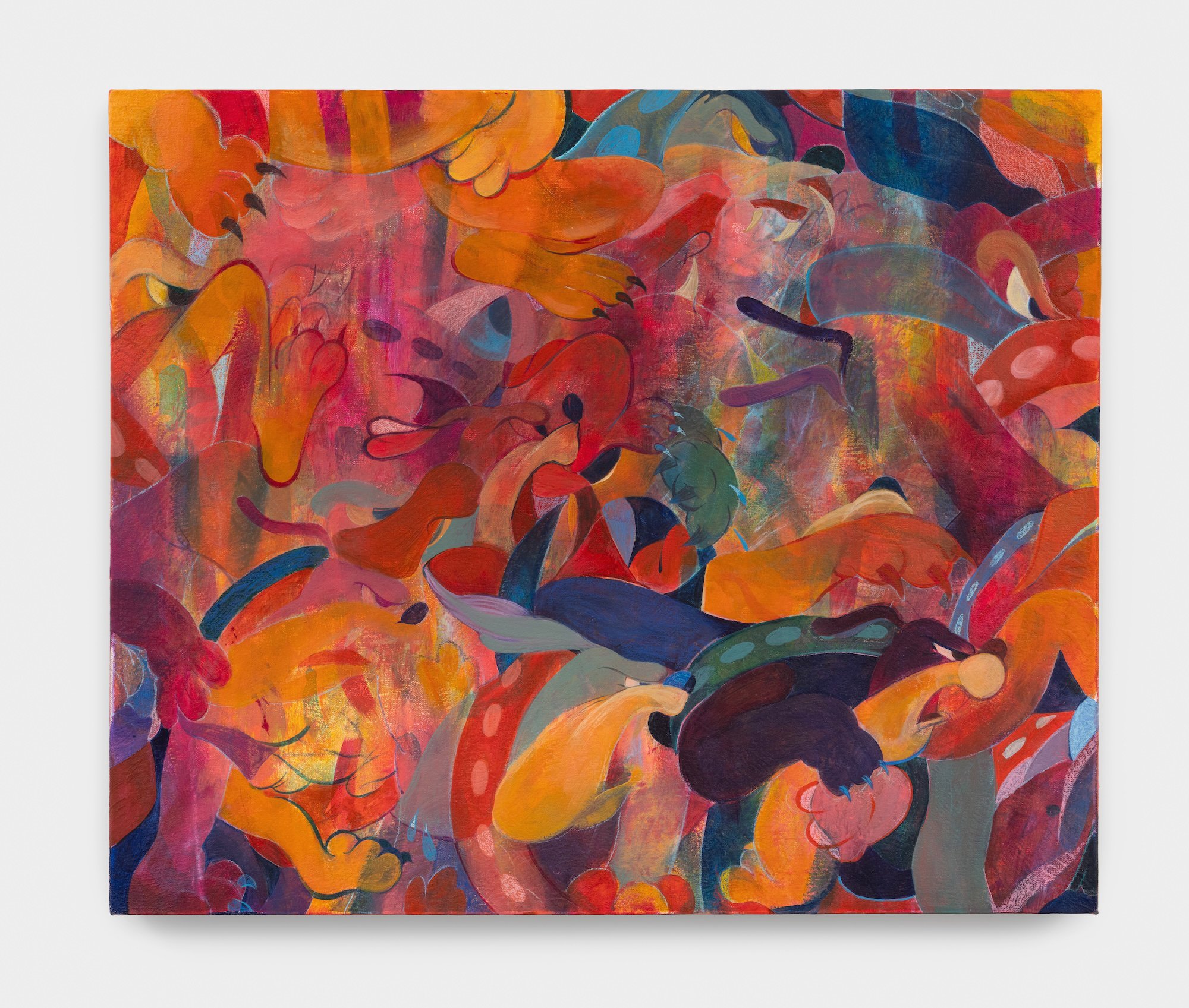   Lost in Translation , acrylic and pastel on panel, 25×30in 