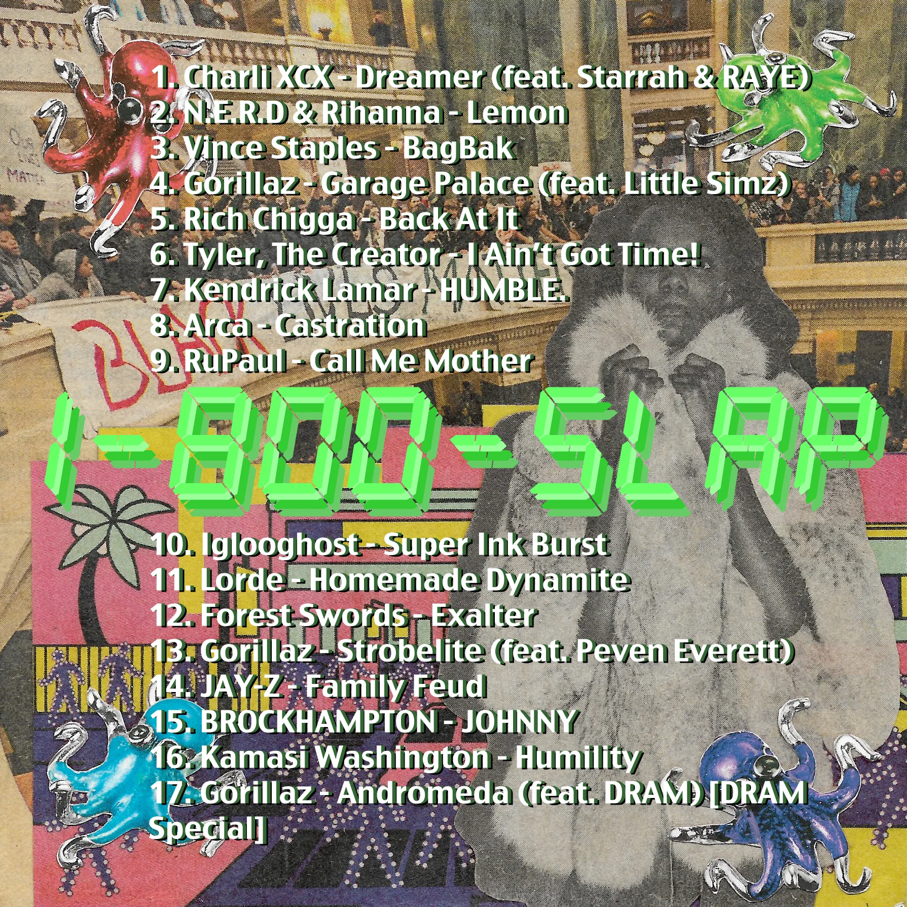 "1-800-SLAP" reverse art
