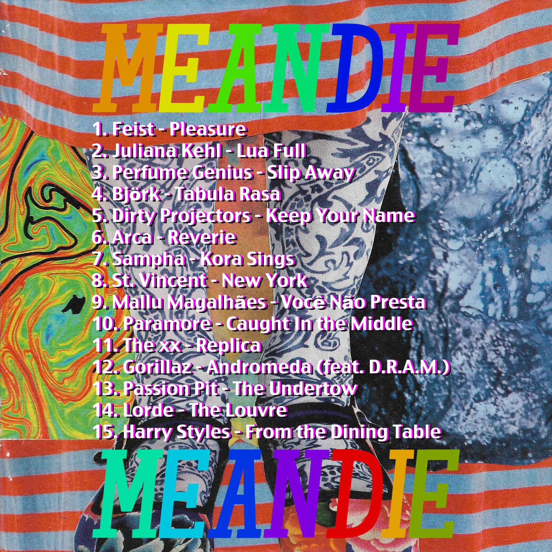 "MEANDIE" reverse art