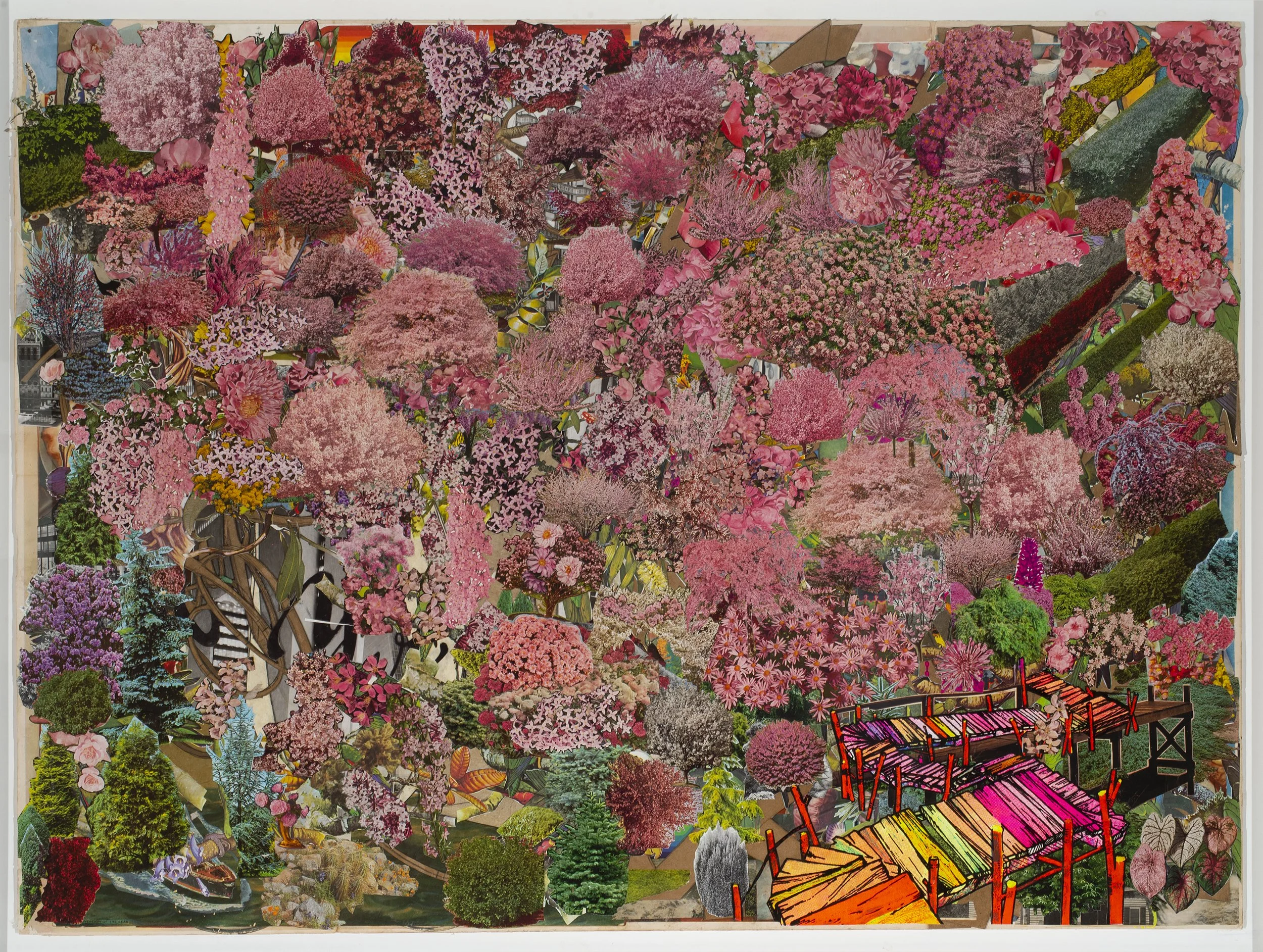 Pink Park with a Bridge, 2023
32 x 43