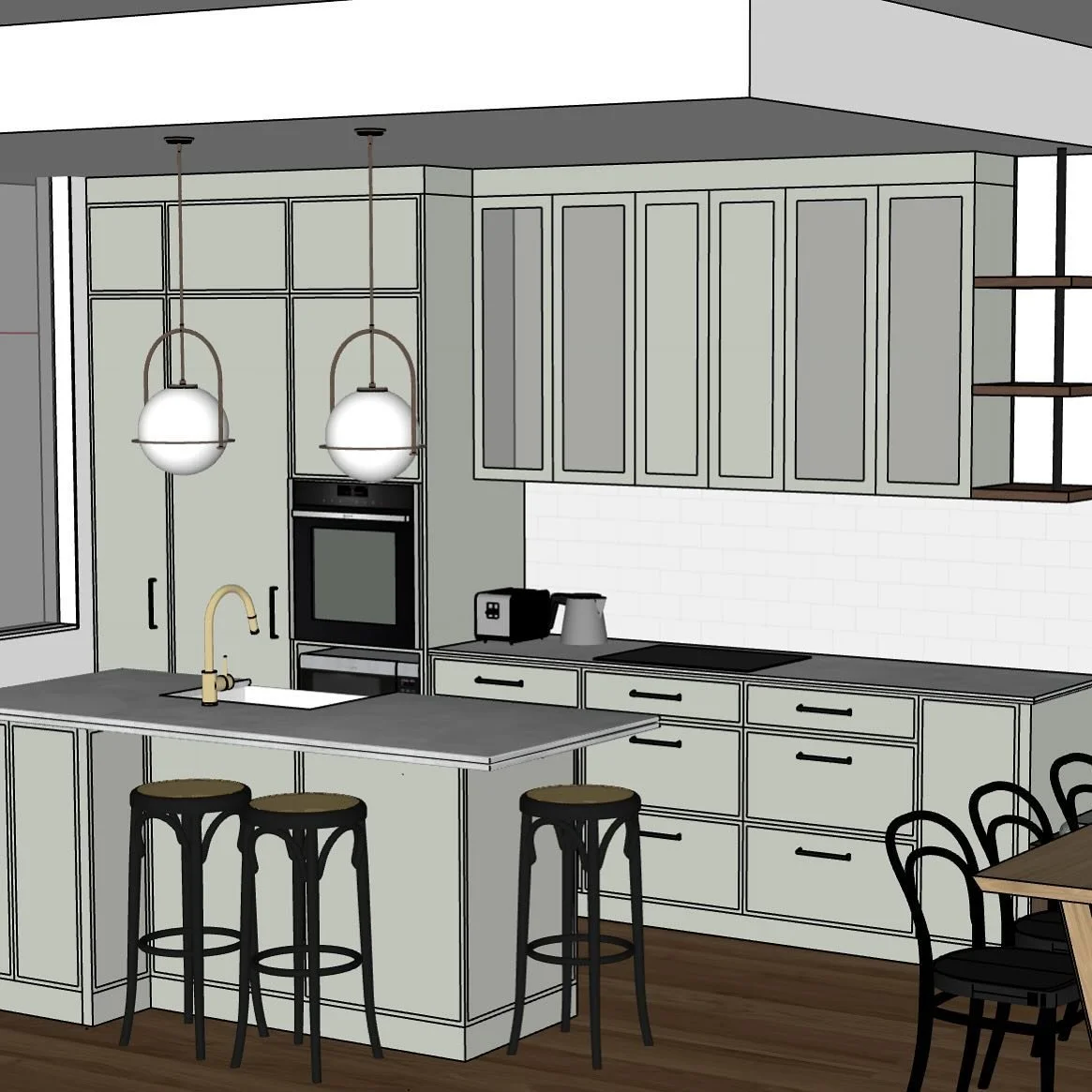 DESIGN PROCESS :: We were excited to see the slab poured last week for the extension on our Newtown project and looking forward to seeing this beautiful new kitchen take shape. 

3D renders like this are an integral part of our design process and hel
