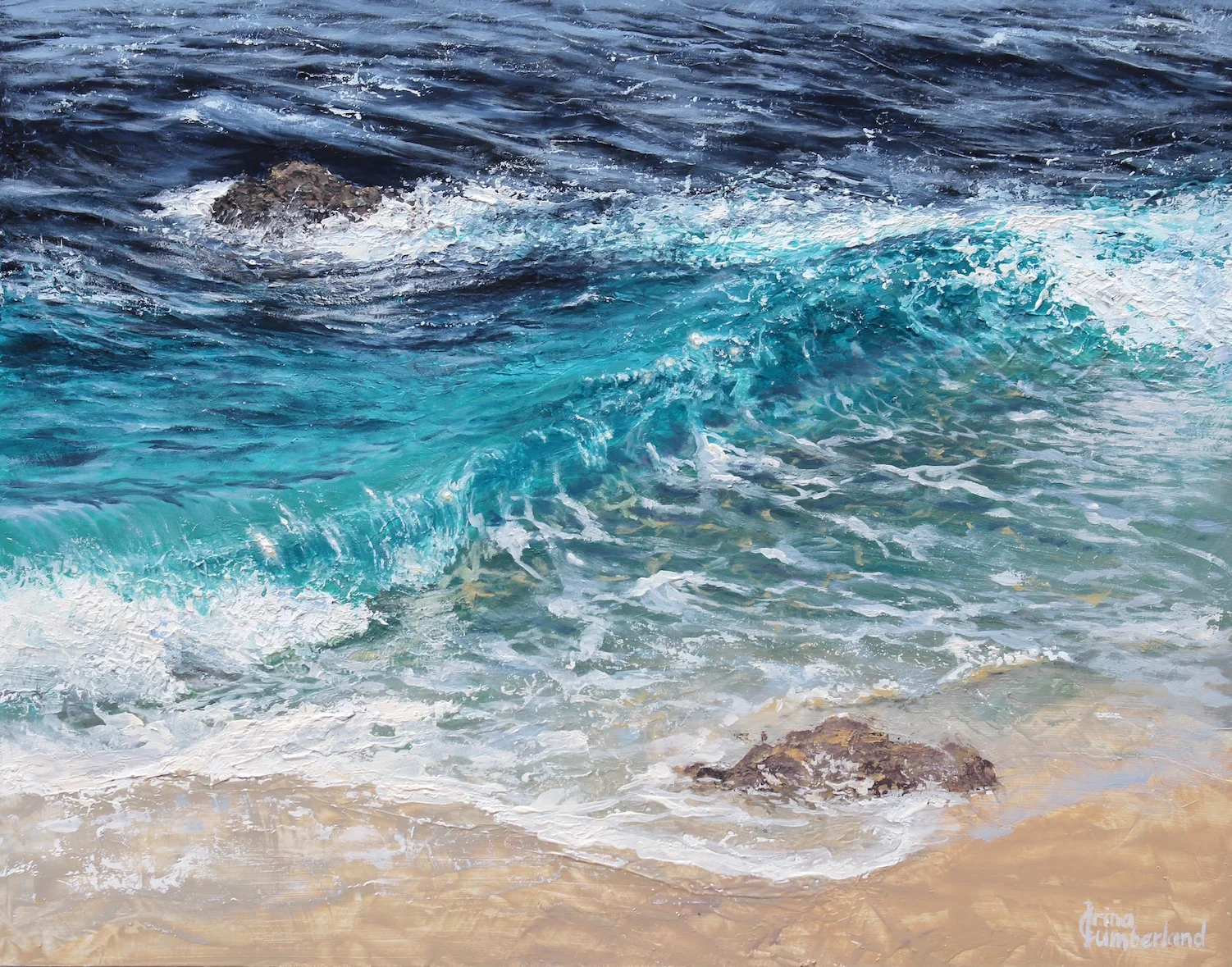 "Deep&Shallow - 2", Oil on wood panel, 11"x14"