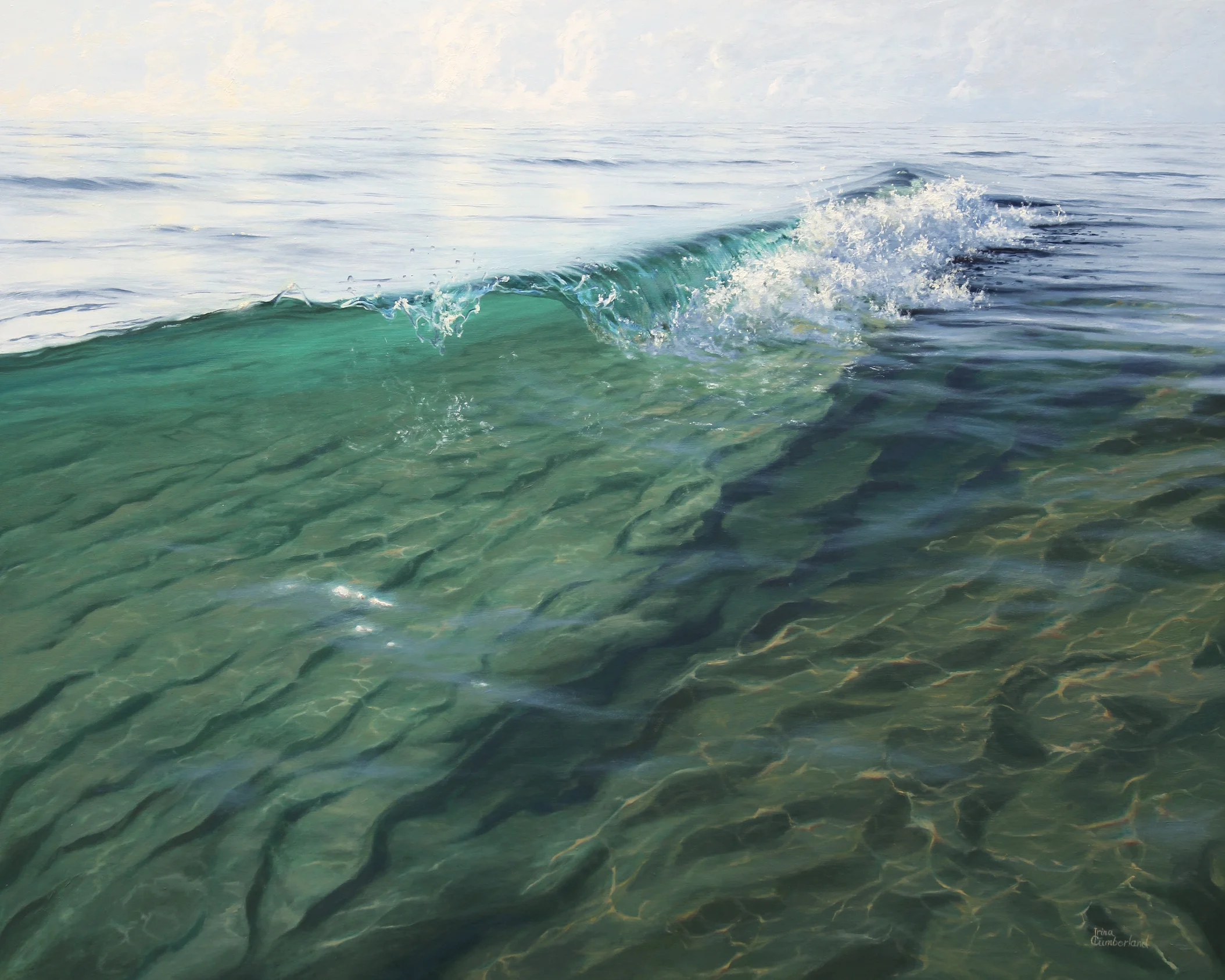 "A Peek in the Mirror", Oil on wood panel, 30"x24"