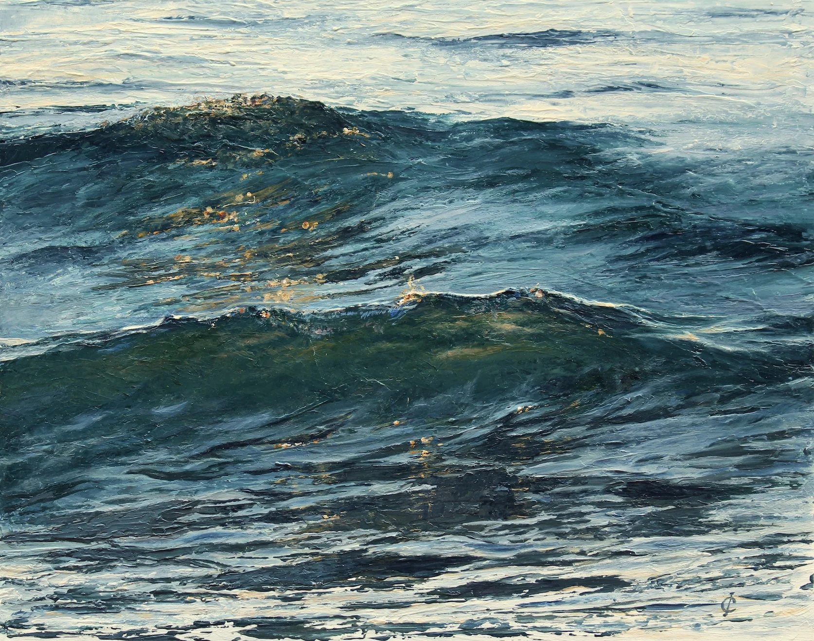 "Fireflies", Oil on wood panel, 11"x14"