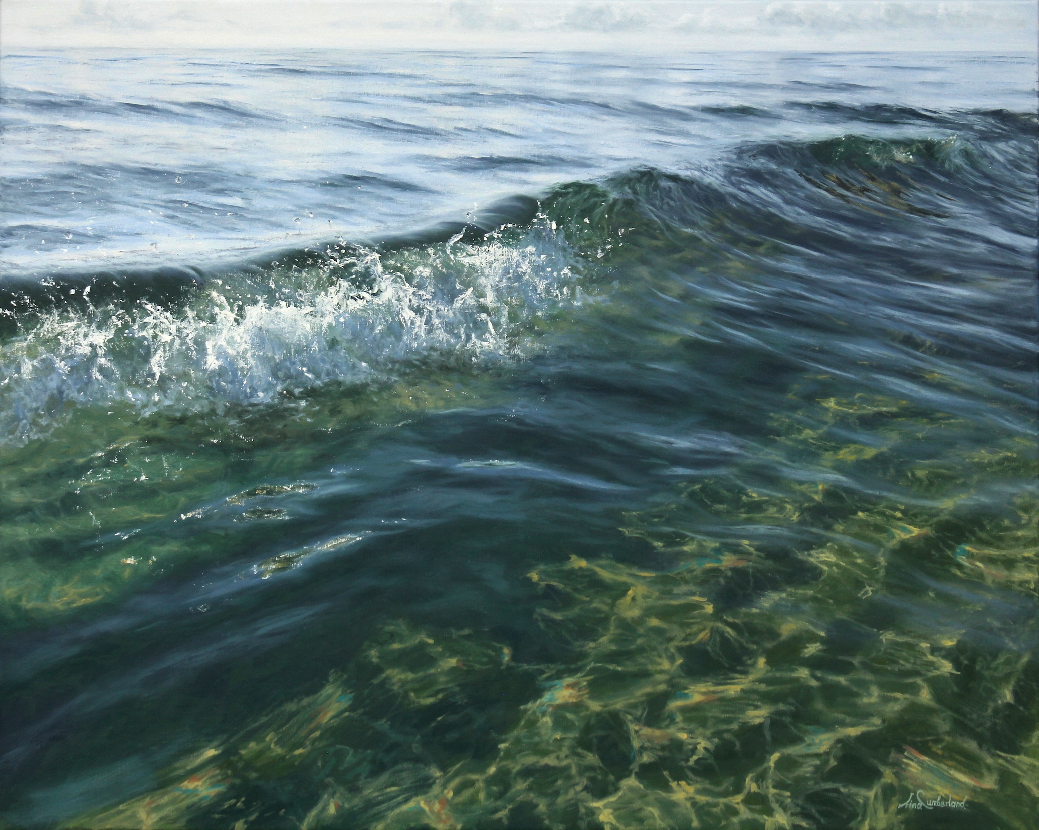 "Green Depth", Oil on linen, 30"x24"