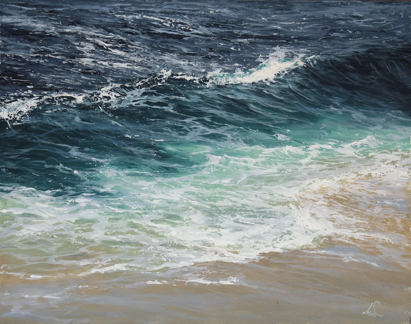 "Deep&Shallow #2", Oil on wood panel, 11"x14"