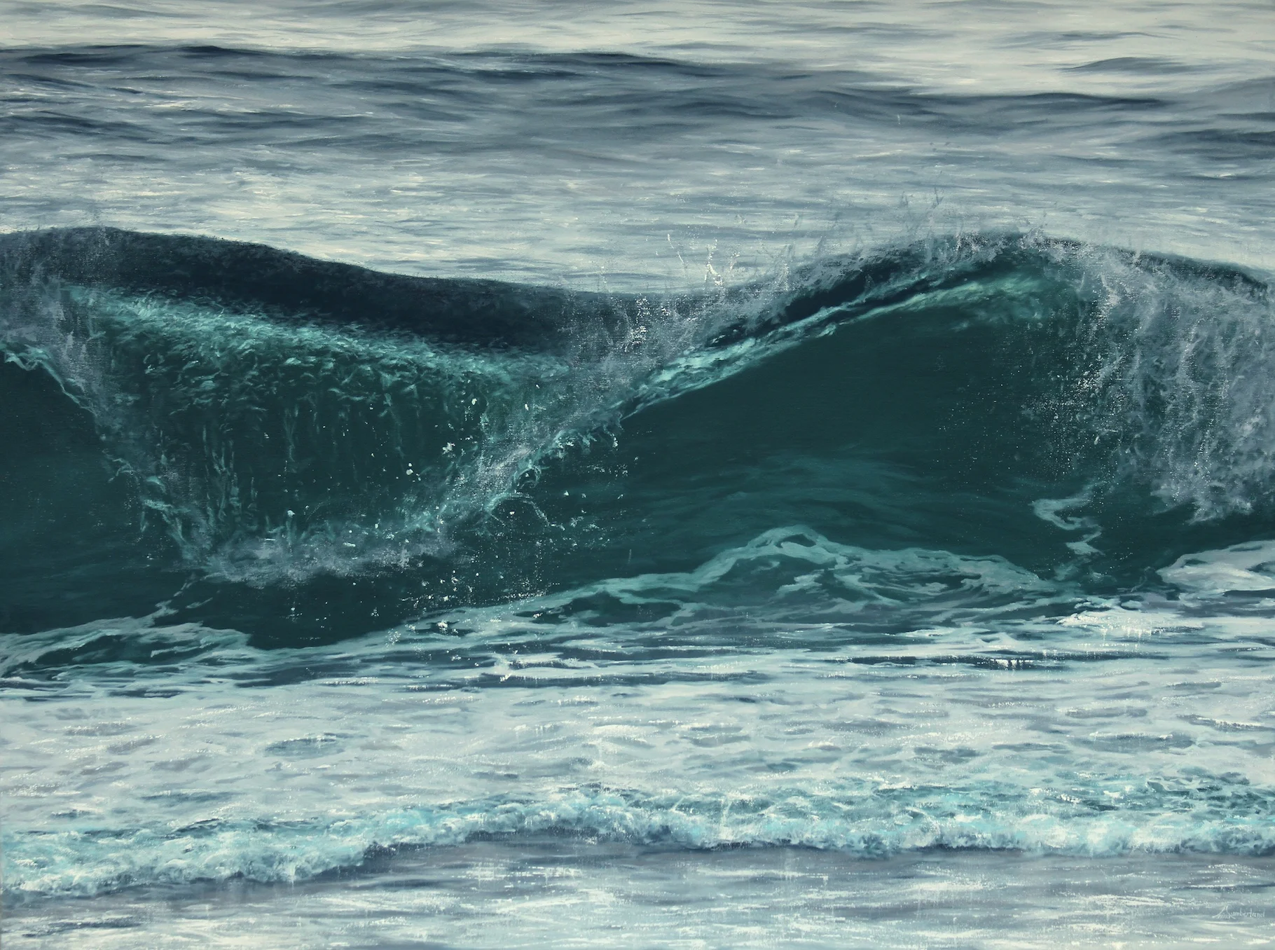 "Spiral Wave", Oil on canvas, 36"x48"
