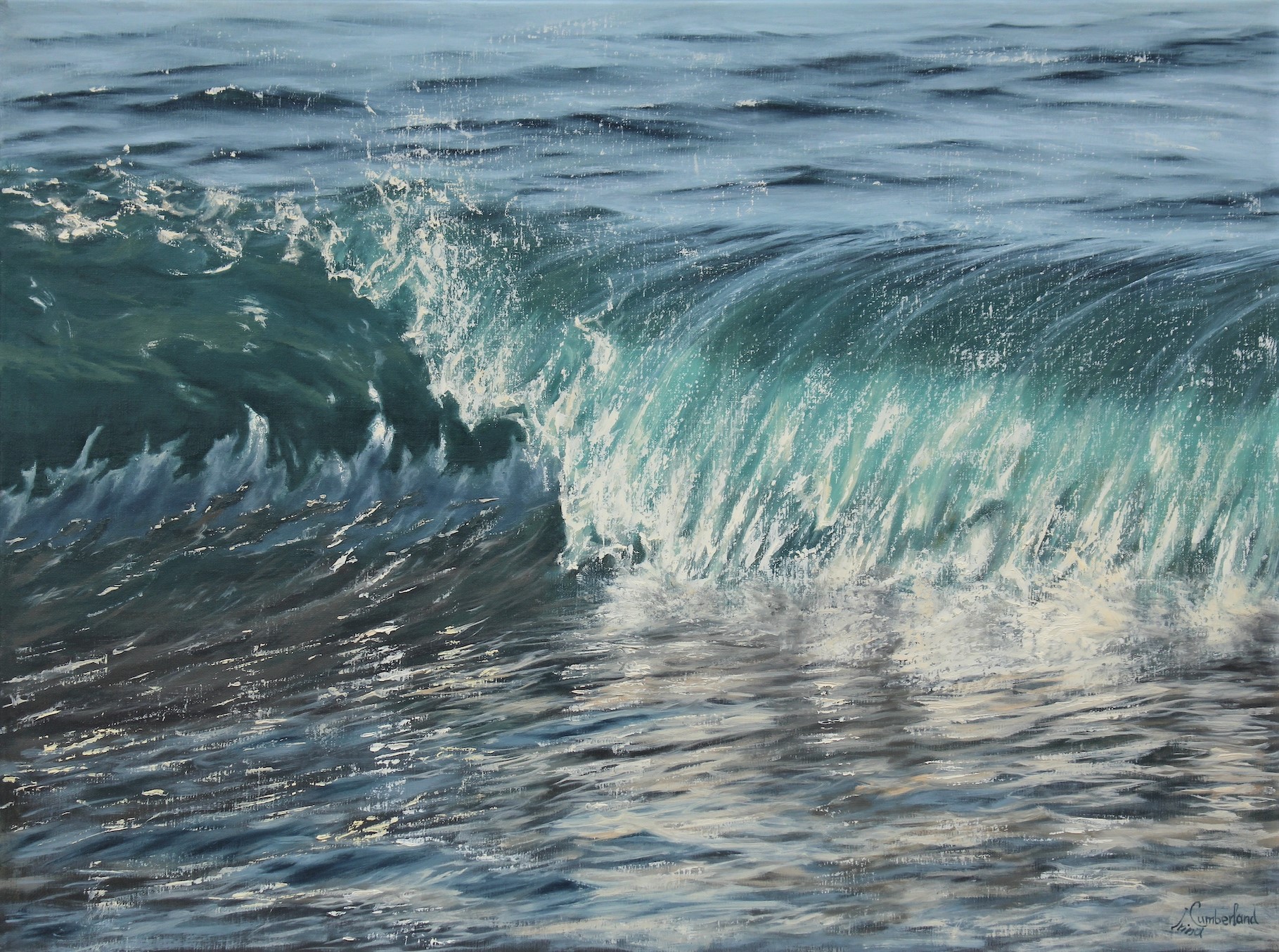 "The First Wave", Oil on linen, 18"x24"