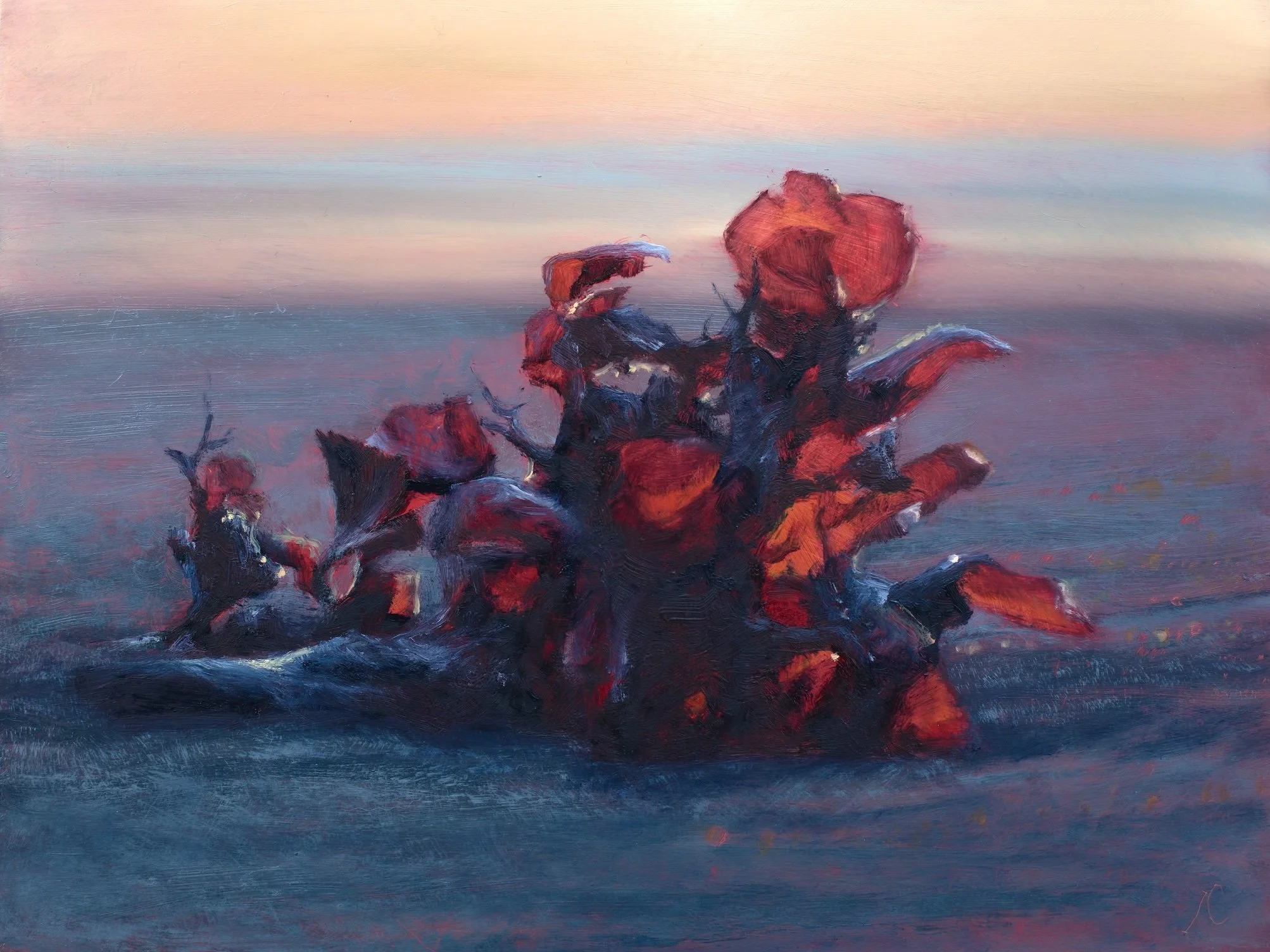 "Ruby", oil on copper, 9"x12" (23 x 30 cm)