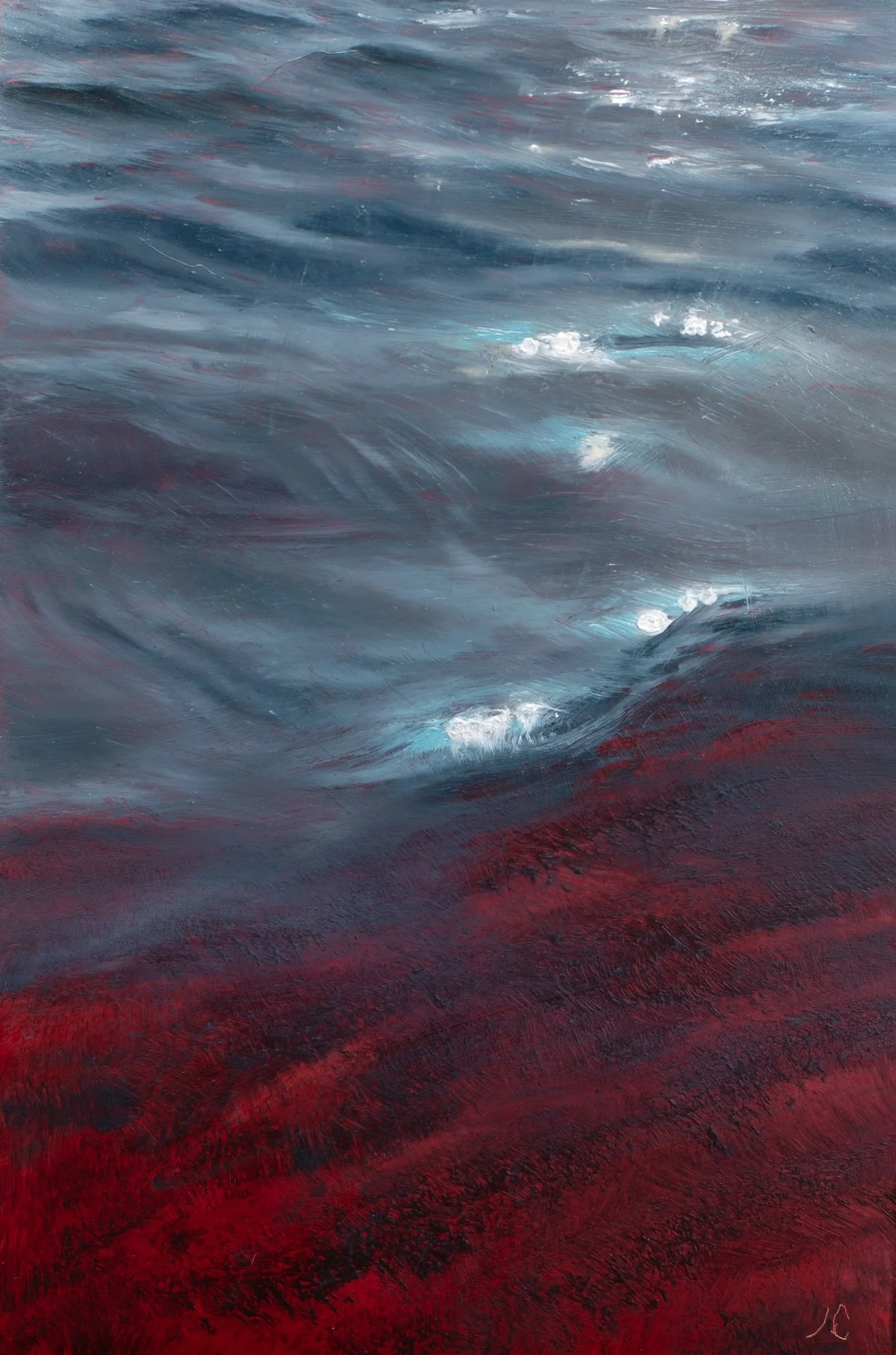 Garnet study, Oil on copper, 6x4 by Irina Cumberland.jpg