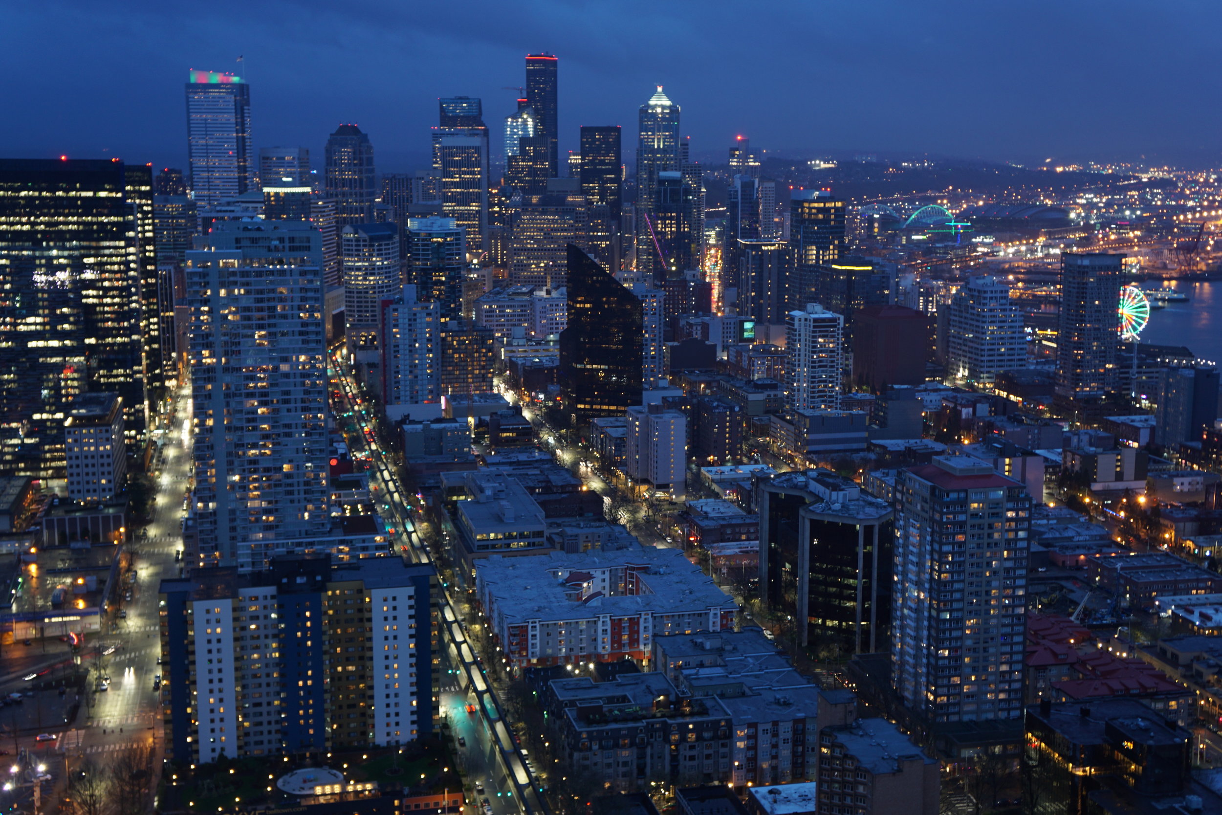"Night view from Space Needle" Photo taken by Calvin Harjono - The city is beautiful during the day but at night, it's absolutely magical and breathtaking. 