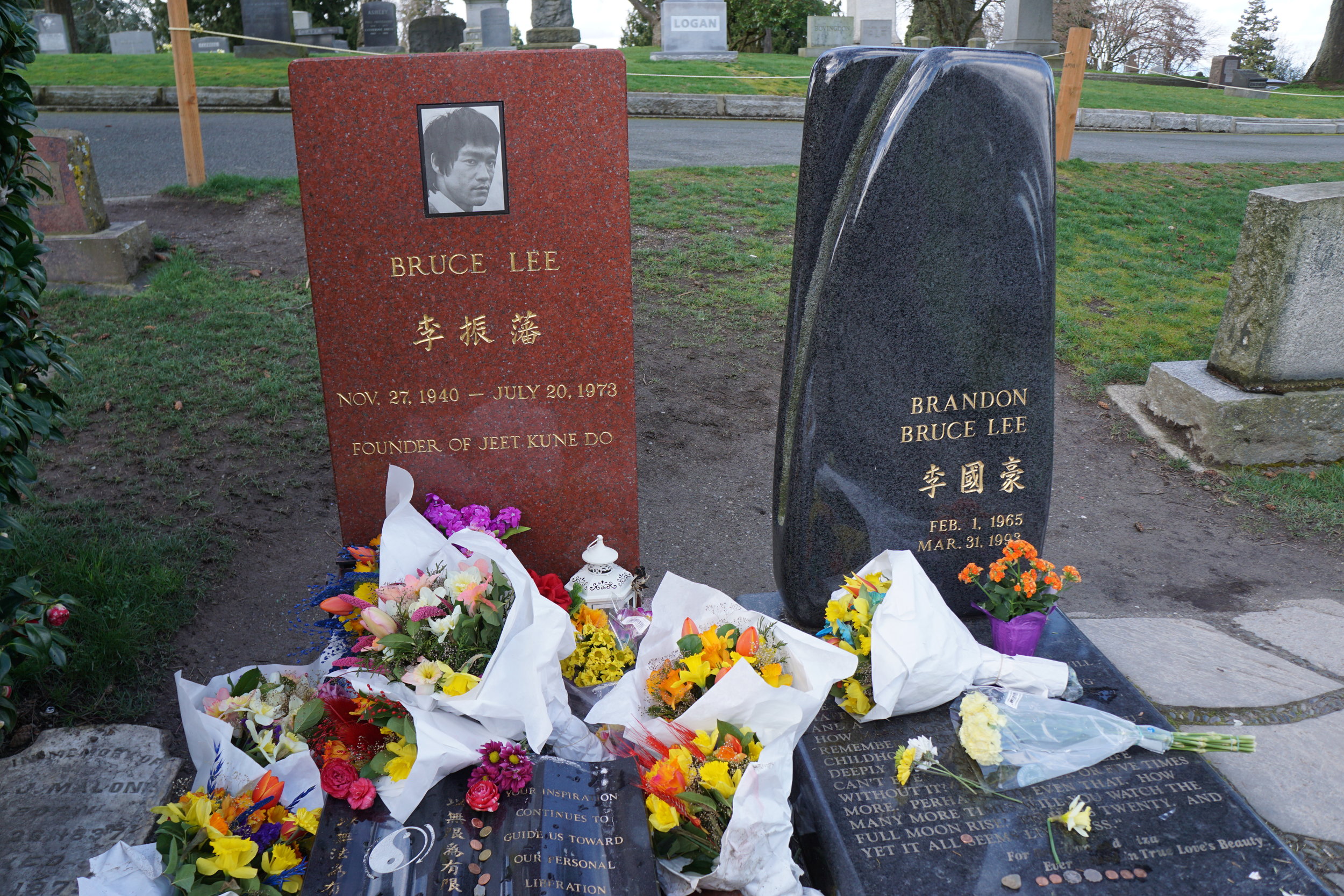 "Bruce lee Memorial" Photo taken by Calvin Harjono - The famous martial artist, Bruce Lee was buried just North of Seattle at this memorial site. 