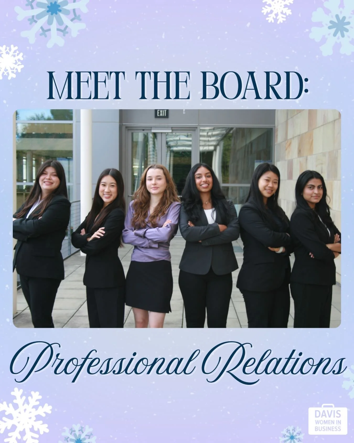 Meet our 2025-2026 Professional Relations board! 📩 

The Professional Relations board is in charge of outreach to professionals to organize info sessions and networking events, provide job and internship opportunities for members, and work cross-fun