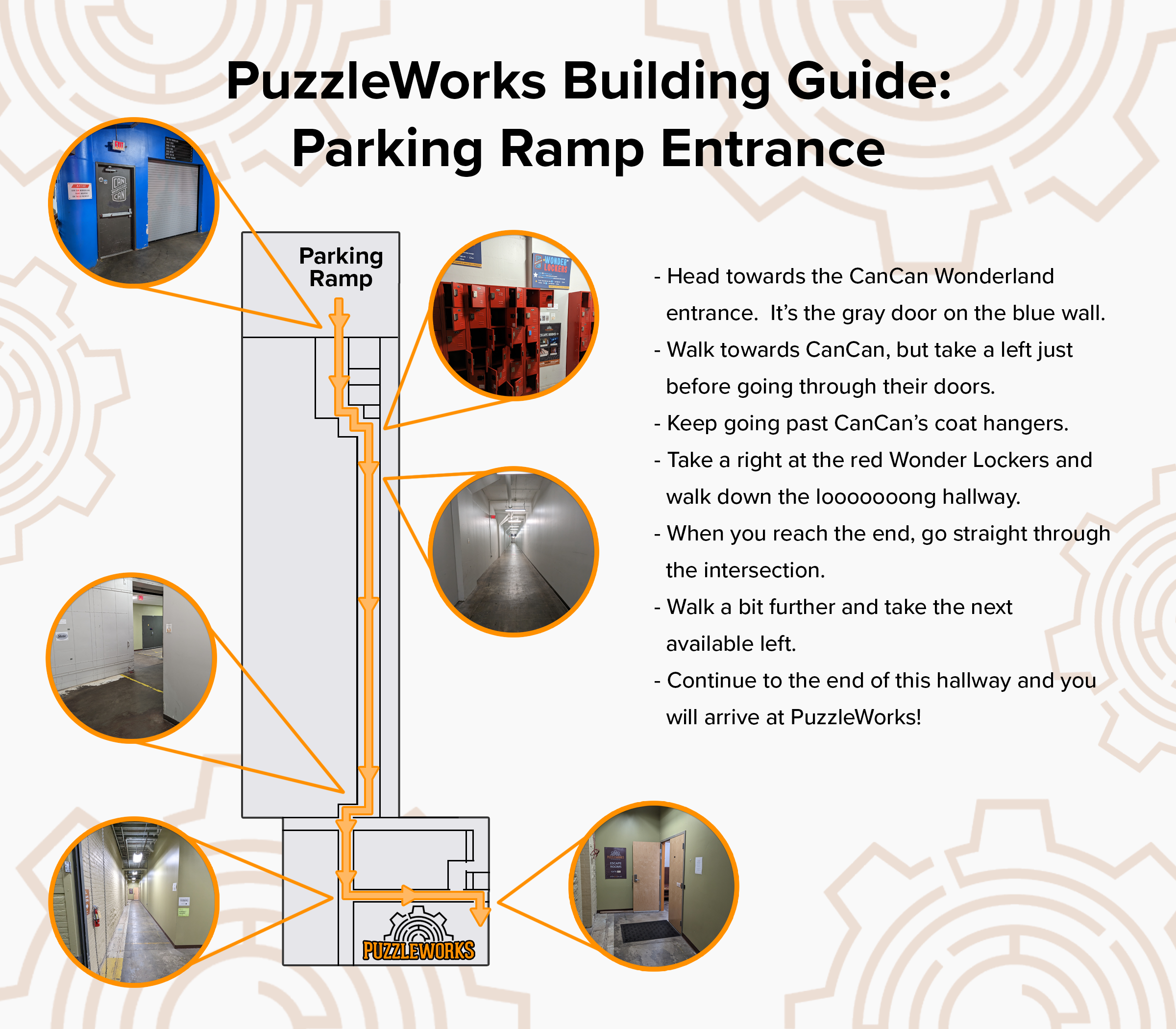 PuzzleWorks Parking Ramp Guide — PuzzleWorks Escape Rooms Minneapolis