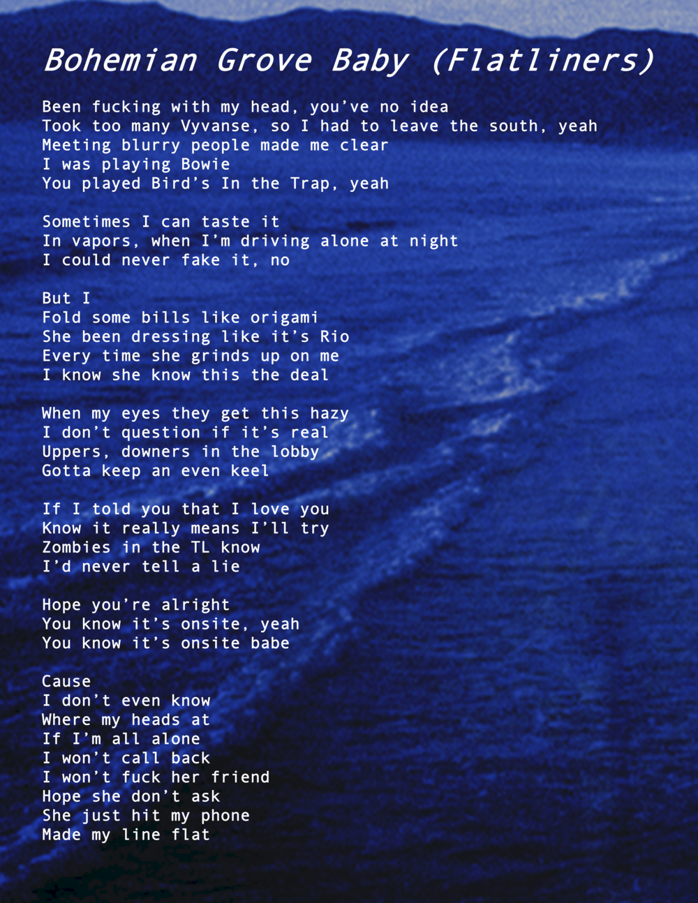 Page 1 Bohemian Grove Baby (Flatliners) Lyric Sheet-1 (dragged).png