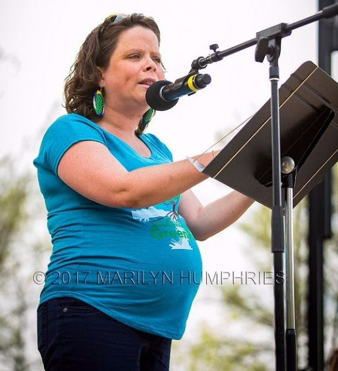 Featured Speaker, GreenRoots Associate Director, Maria Belen Power at the People's Climate March in Boston, MA