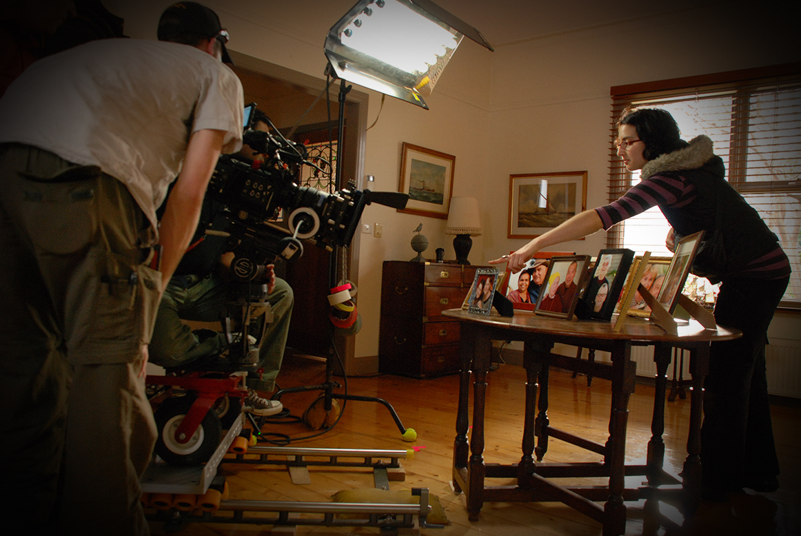 'On the set' for a Carers Australia television commercial.
