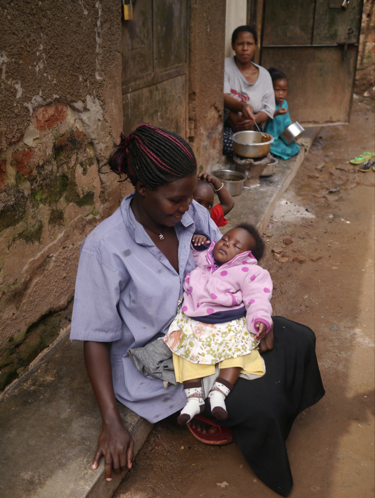 A mother and her children live on the edge of Kampala without electricity and with only charcoal stoves for cooking. Her child attends Esther’s preschool and comes home every day to sing his ABCs and tell his little brother about the tablets.