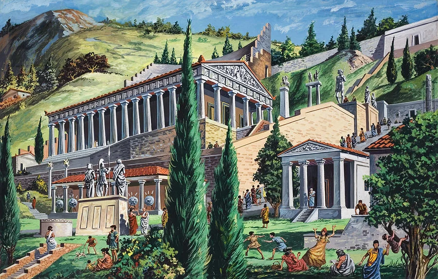 The Temple Of Apollo At Delphi