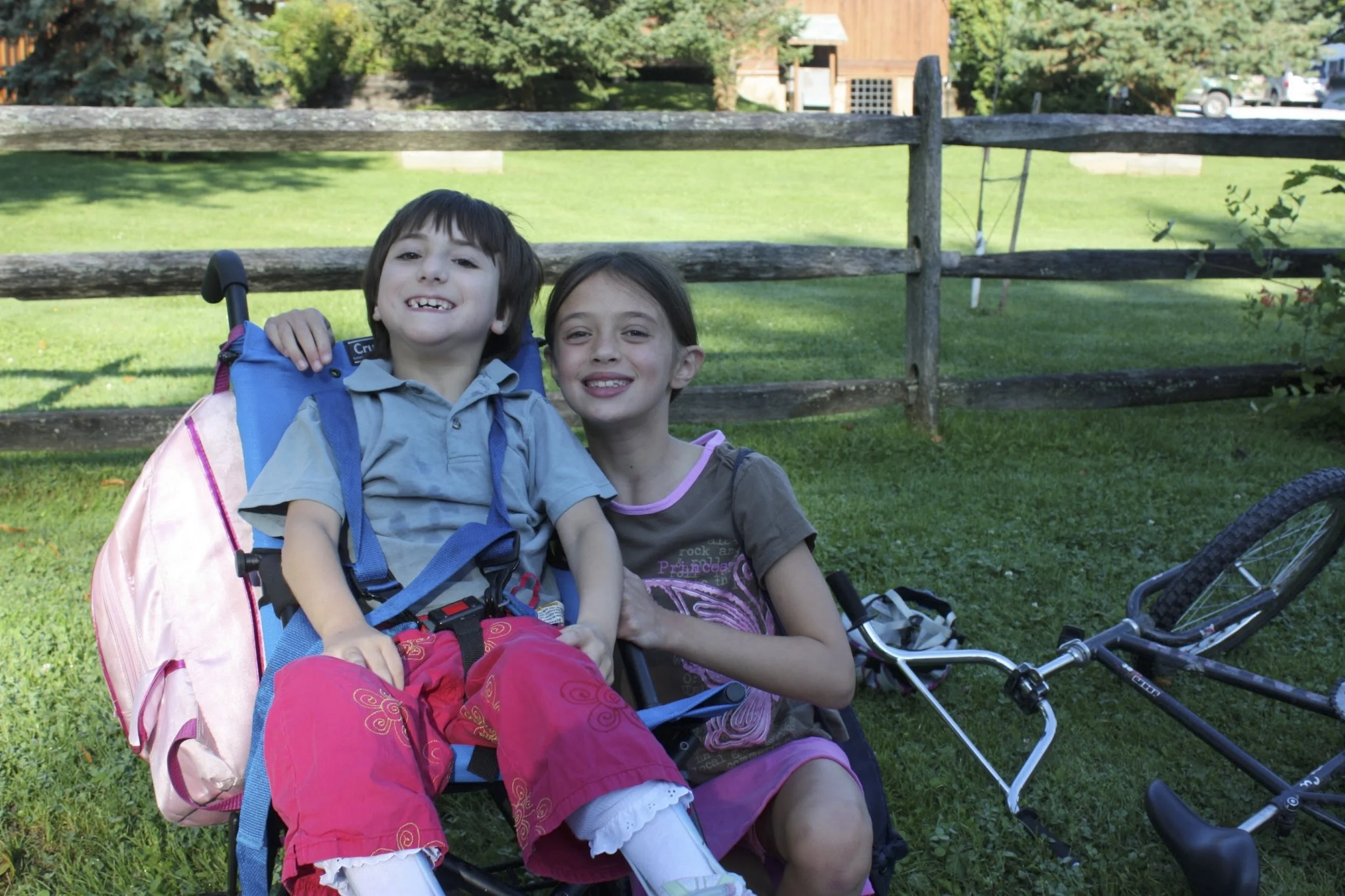 Alex and Jamie at camp.