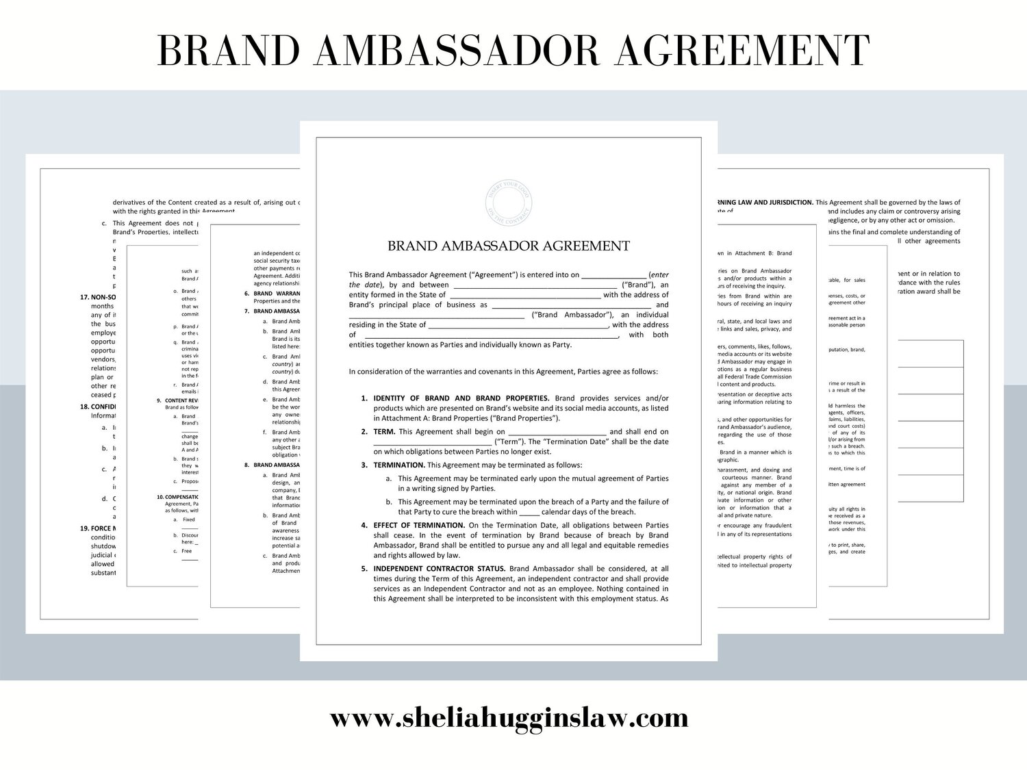 Brand Ambassador Agreement & Application Printable Digital For brand ambassador agreement template Brand Ambassador Agreement & Application Printable Digital For brand ambassador agreement template