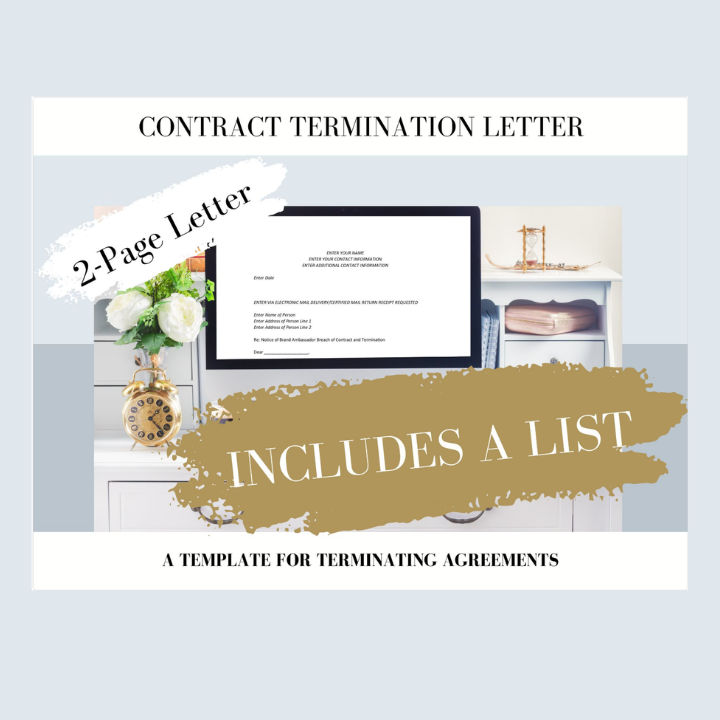 Contract Letter Termination Template