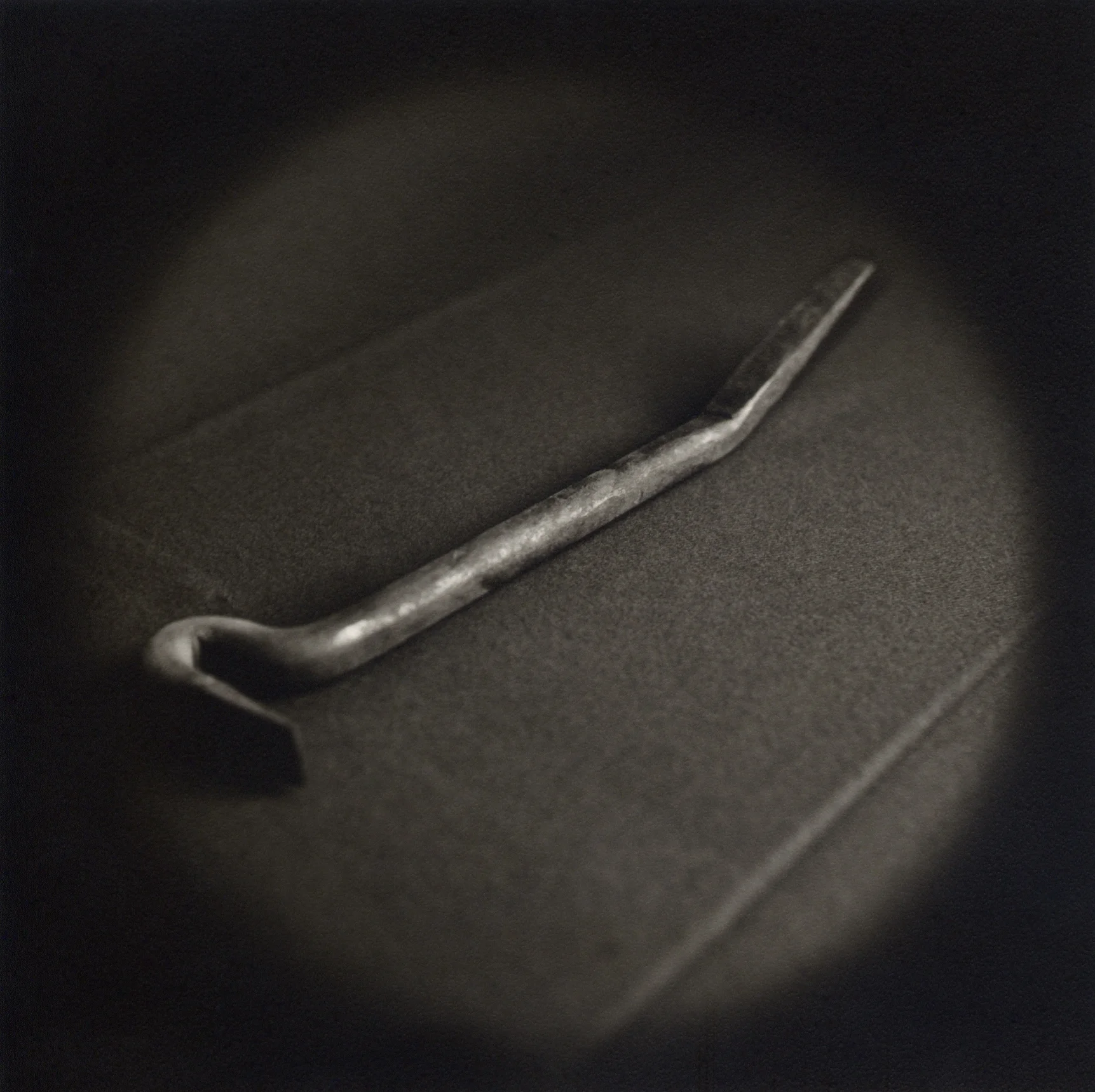 The Lost Steps (Crowbar, tool used to force entry) Toned gelatin silver print. 16 x 16 in. 