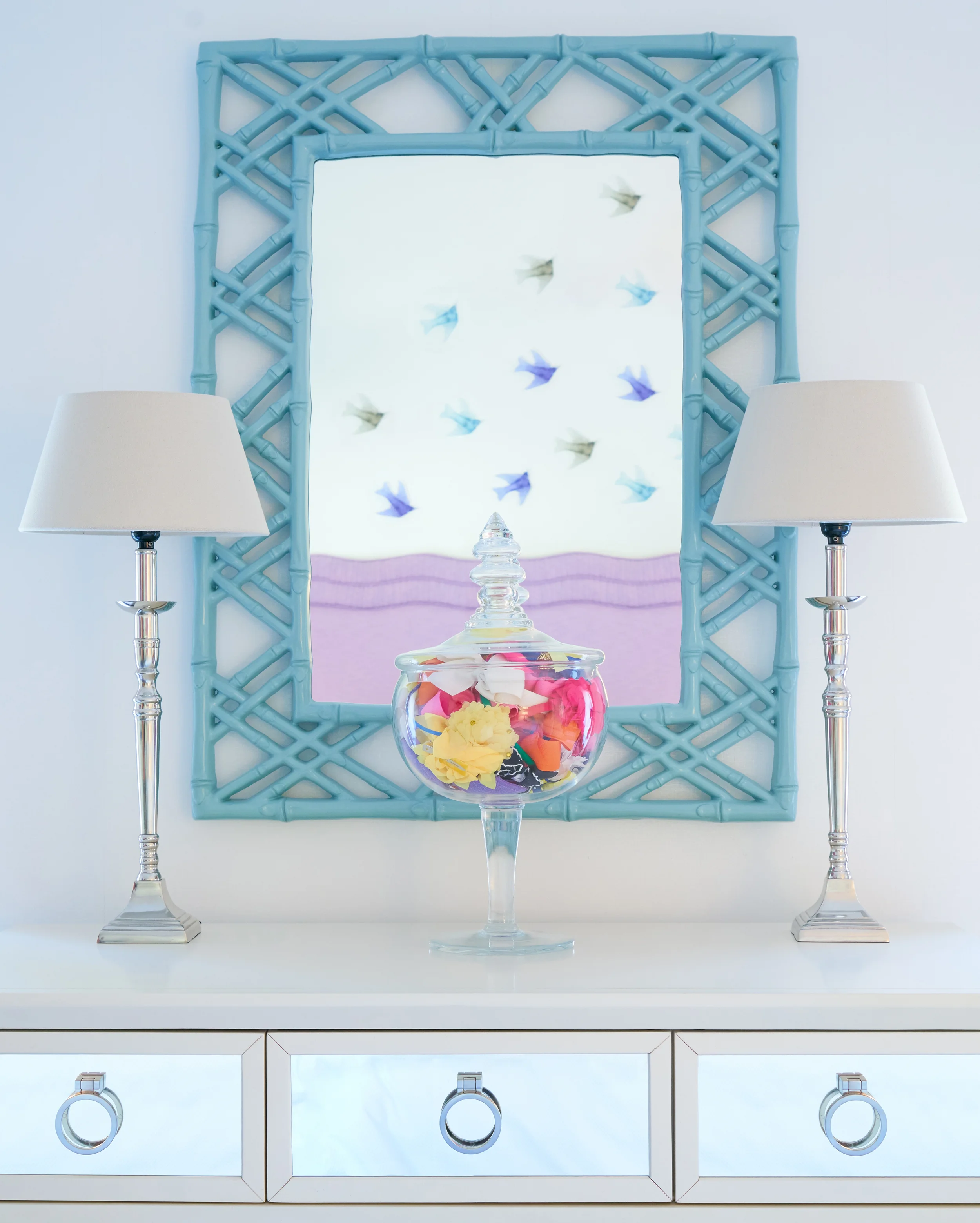 Playful vignette for girls bedroom