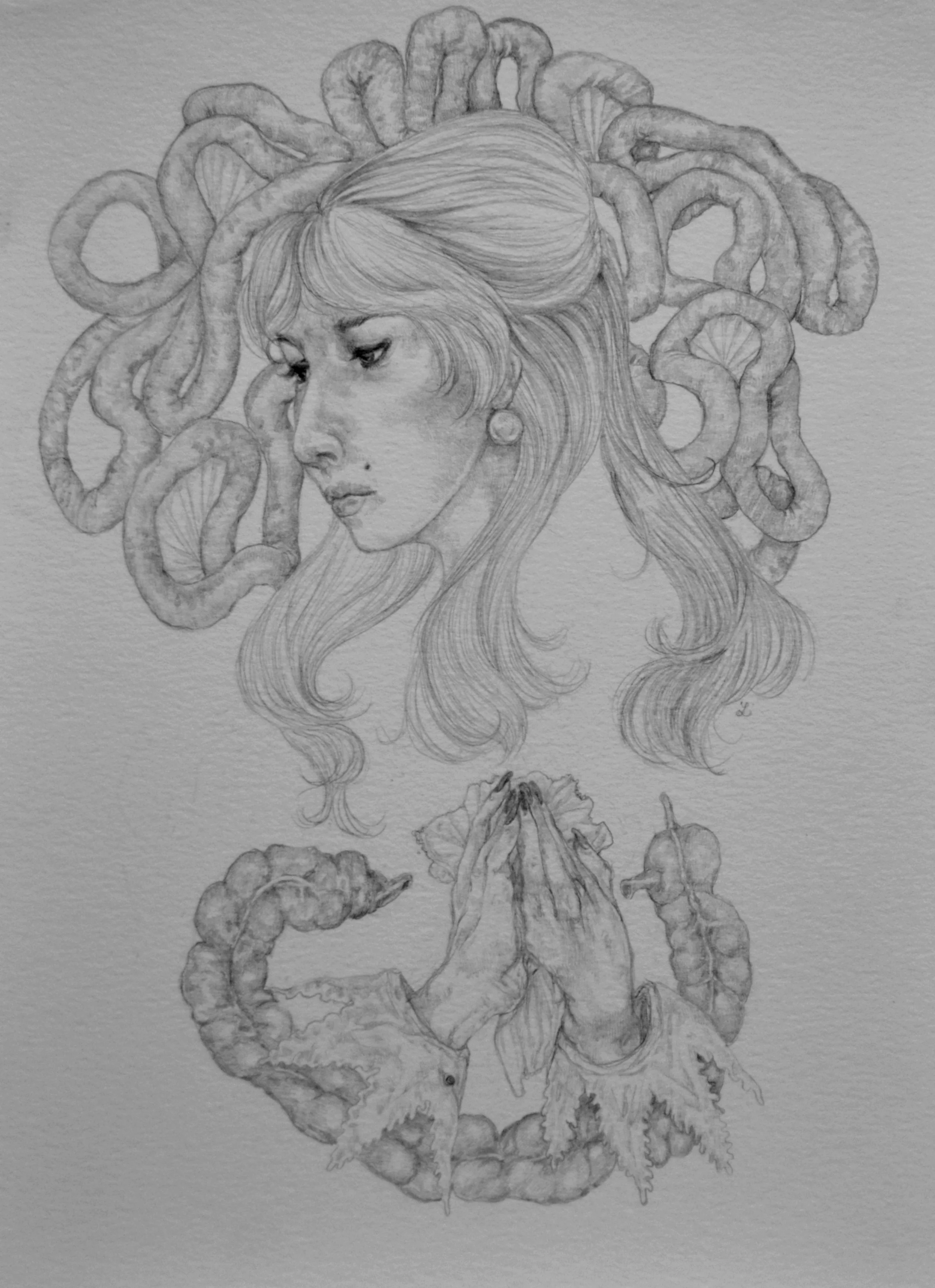 Patron Saint of Timely Colonoscopies, Graphite