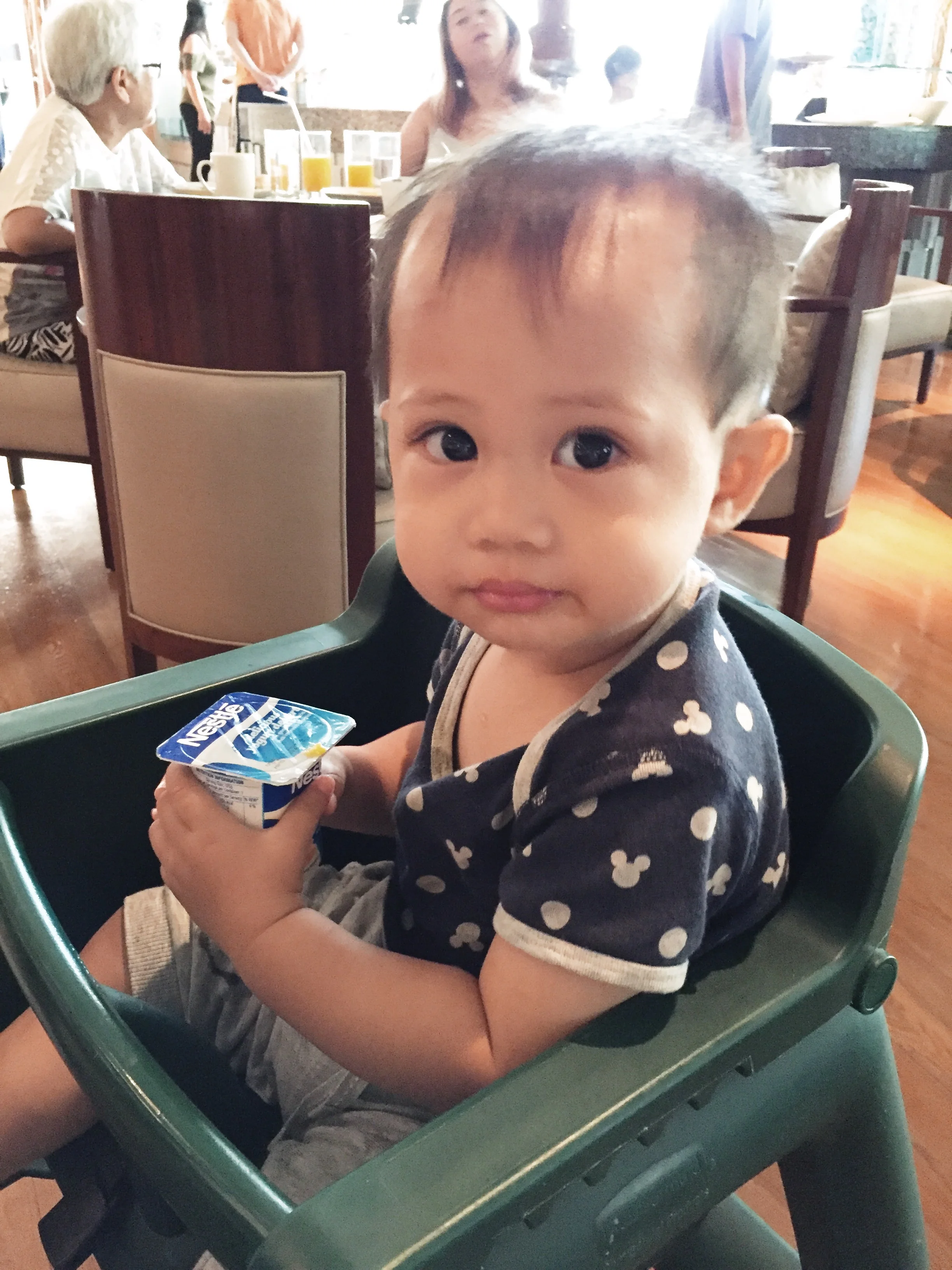 Here's Jiunn guarding his yogurt