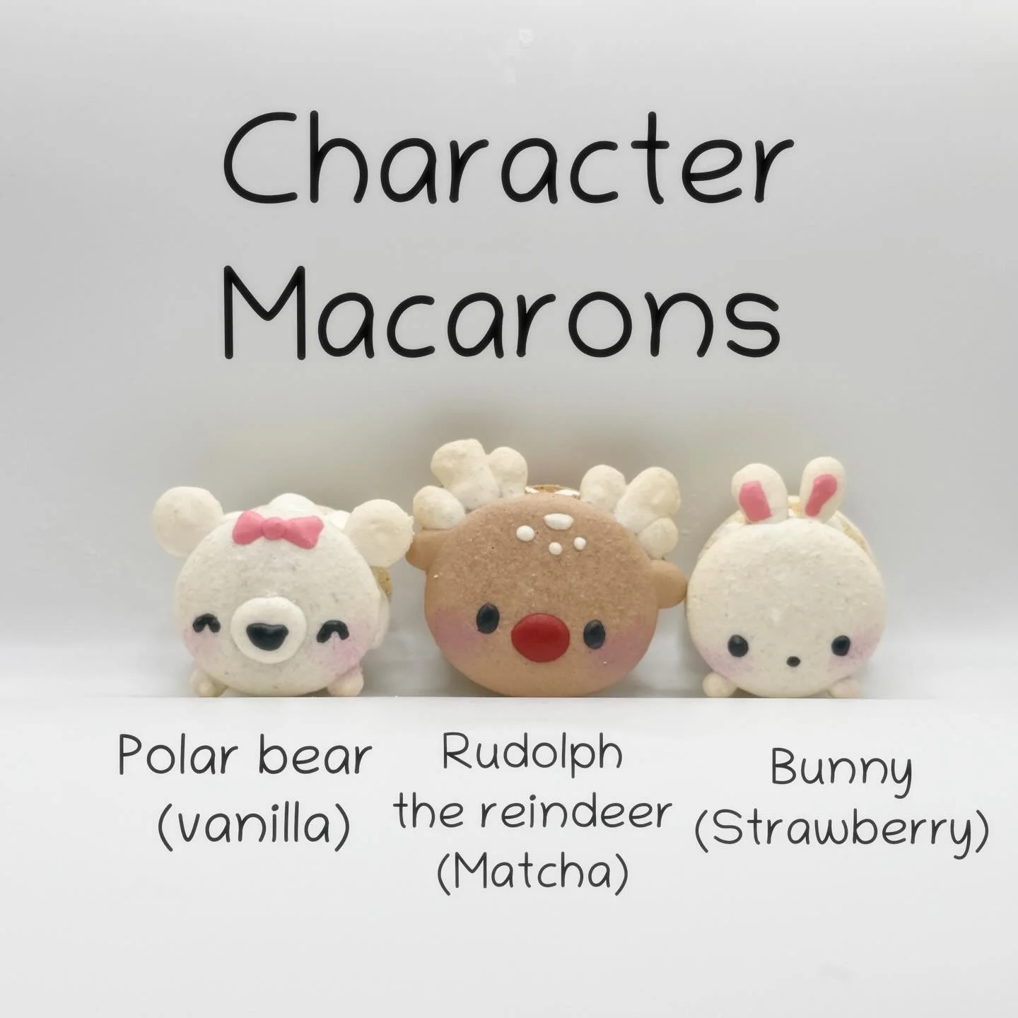 Some cute animals to help us ease into the colder weather. 

#charactermacarons #oishiibakedgoods #wintermacarons