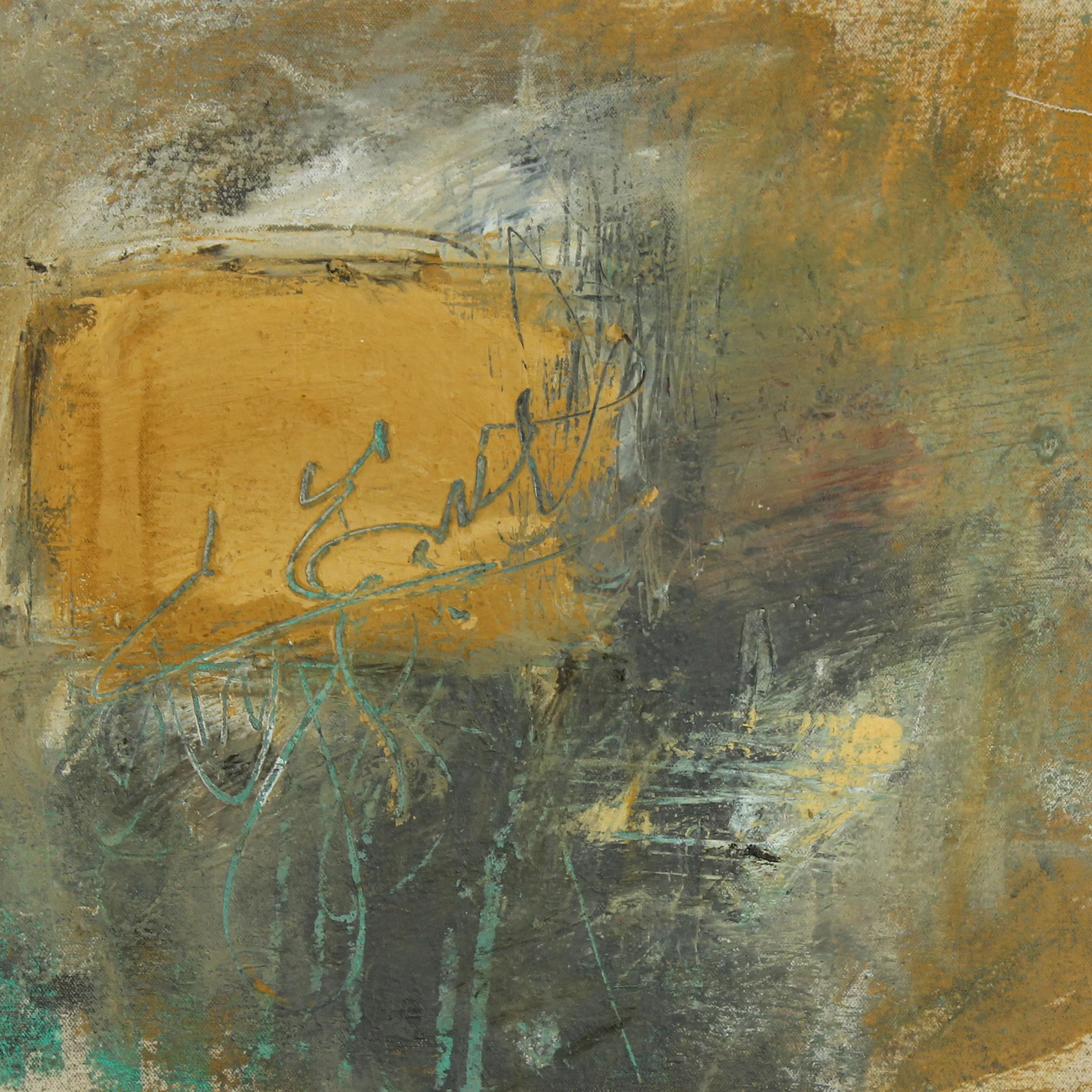 "Untitled" 30 x 30cm Encaustic, oil and acrylic on canvas .