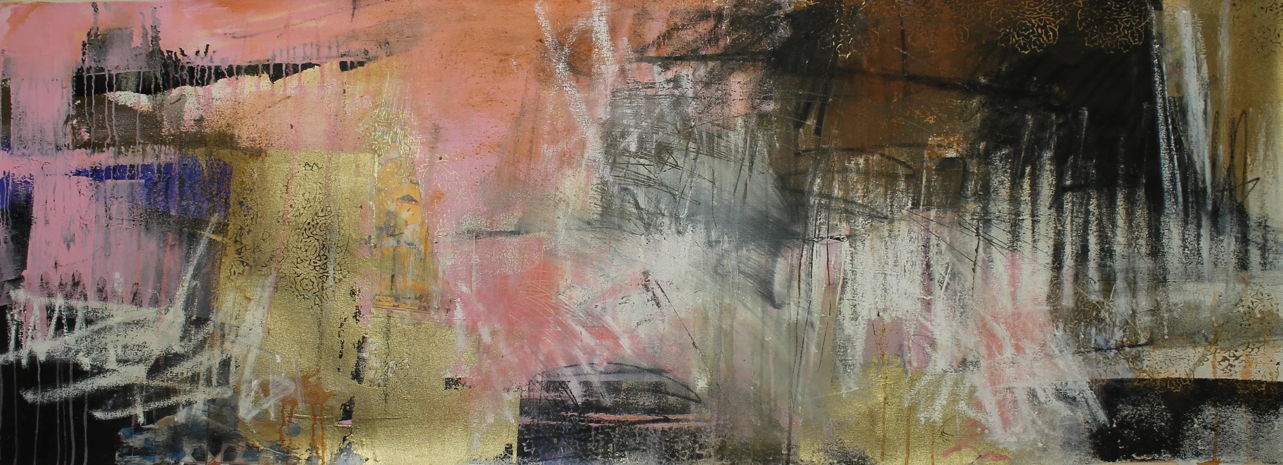 "Waiting" 76 x 183cm Oil and Acrylic on canvas