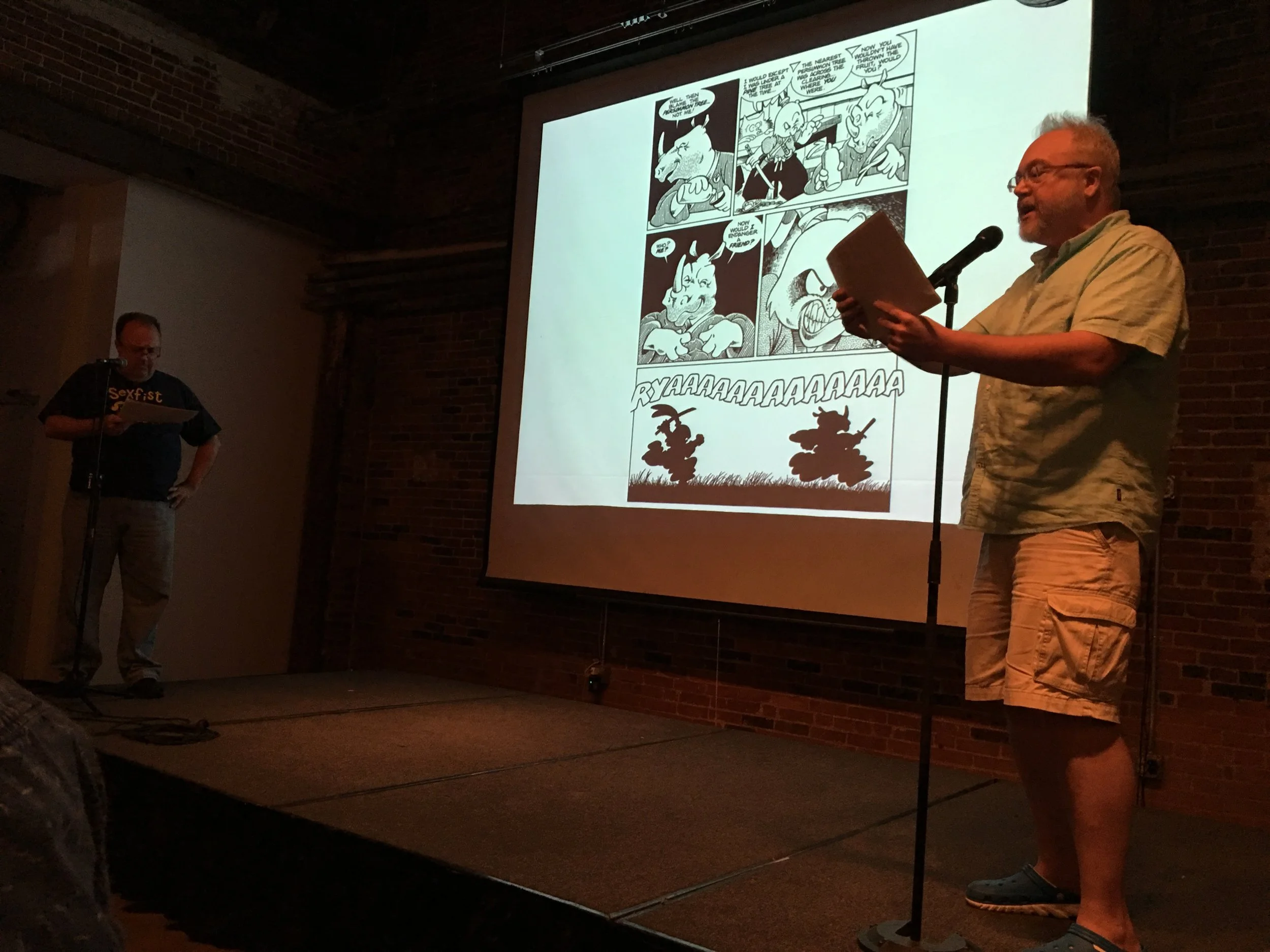 At the Stan Sakai guest of honor after party, they did a live reading for one of Stan's short stories between Usagi and Gen a rivaling opponent and friend to the rabbit ronin. 