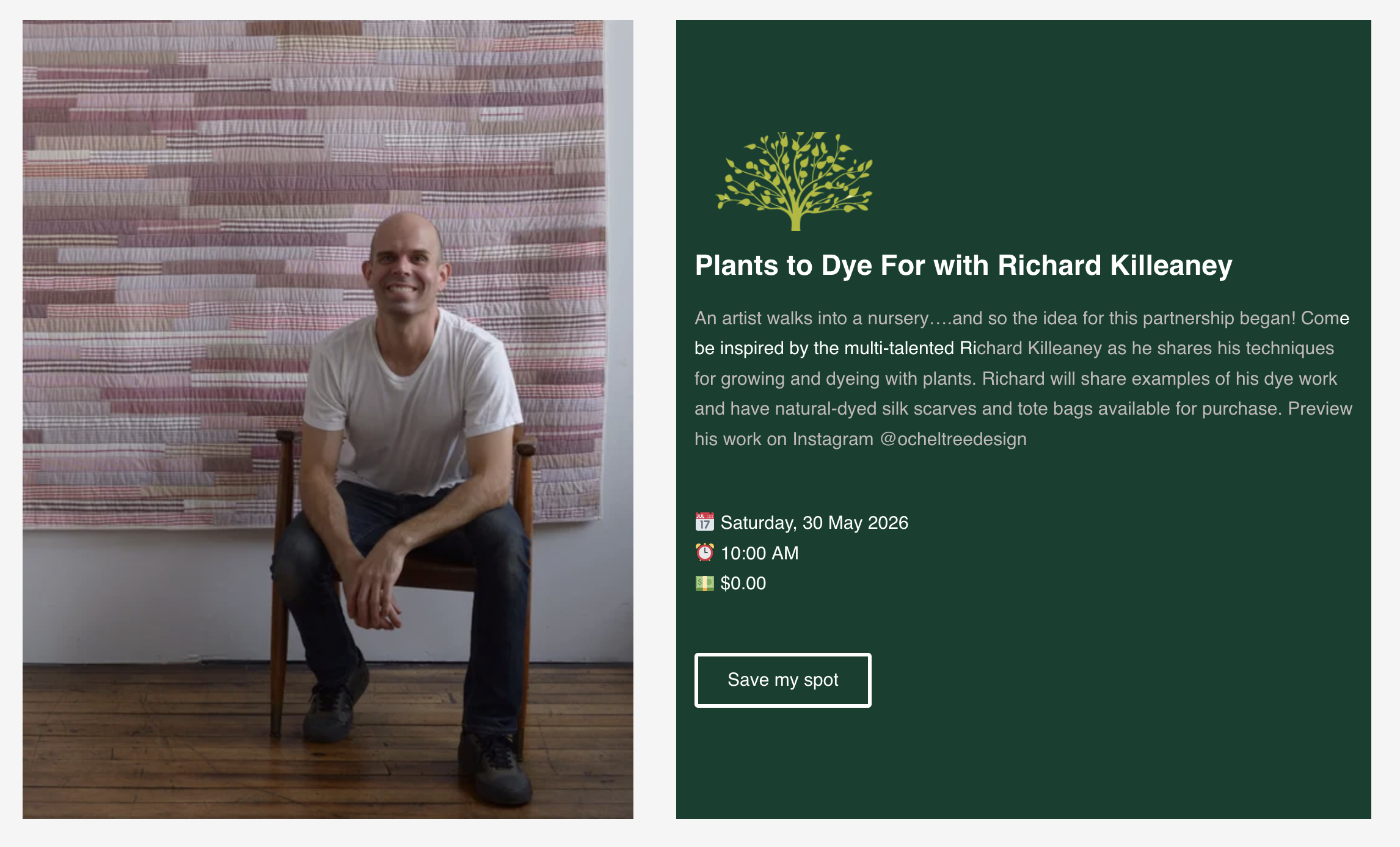 Plants to Dye For with Richard Killeaney
