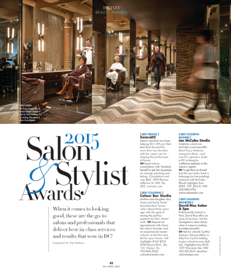 Featured in DC Modern Luxury Magazine for Best in Brunettes of 2015