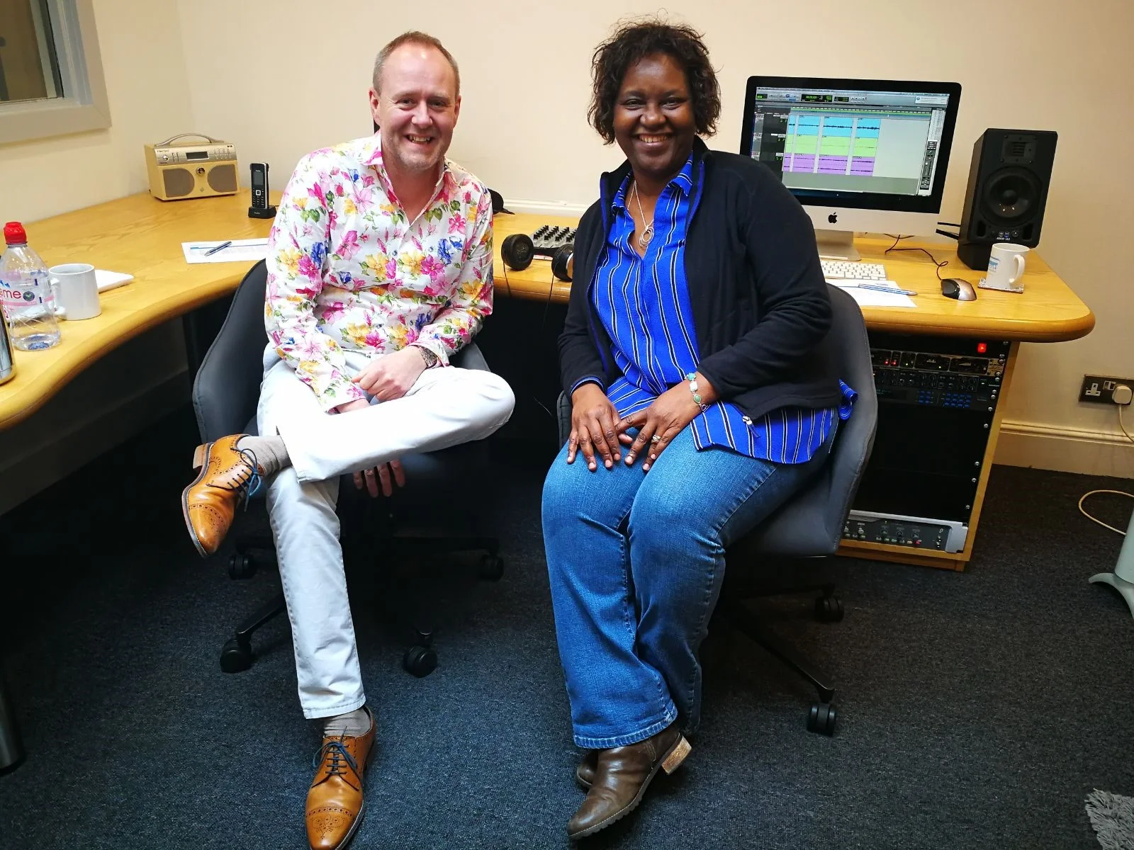 Mr James Halstead and Plaxy Budzinska on the air 