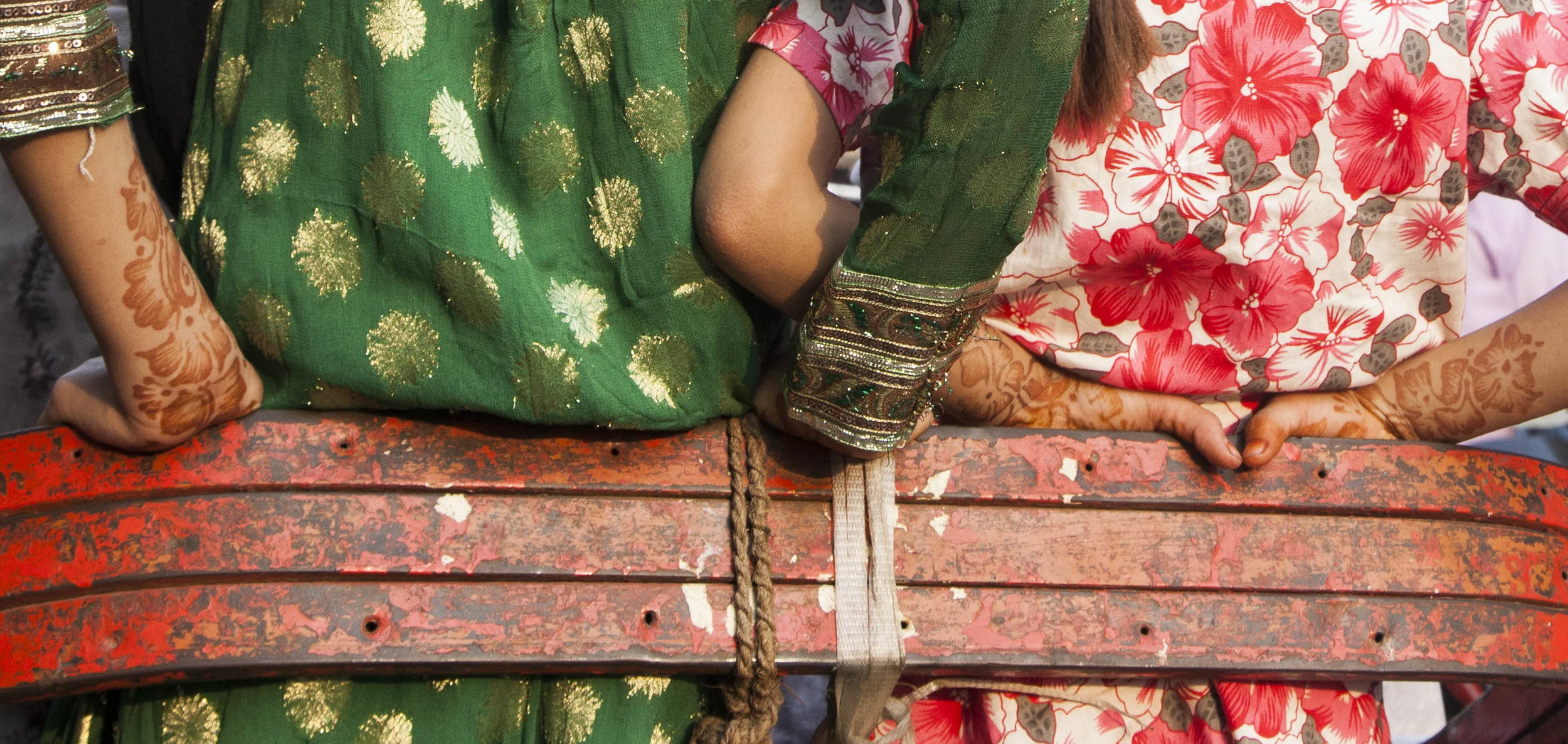 "Girls on a Rickshaw"