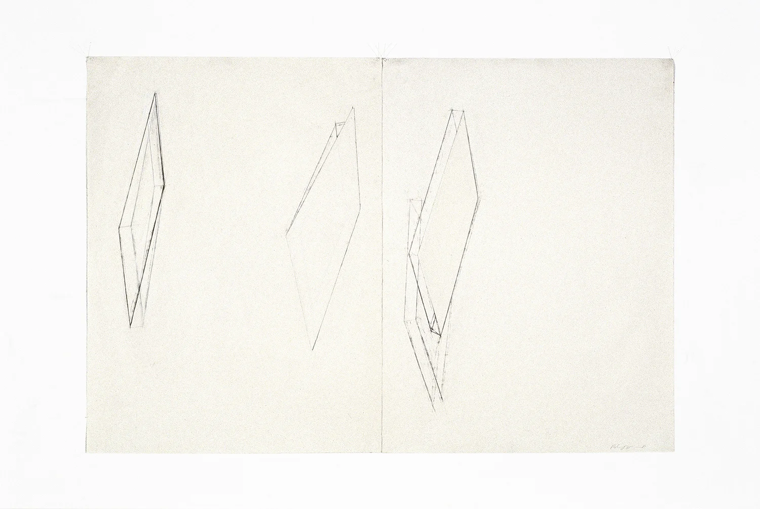 Sans titre (1981) Techniques mixes et papier collé sur papier Stonehenge, 76 x 113 cm, collection de l'artiste. photo : Richard-Max Tremblay