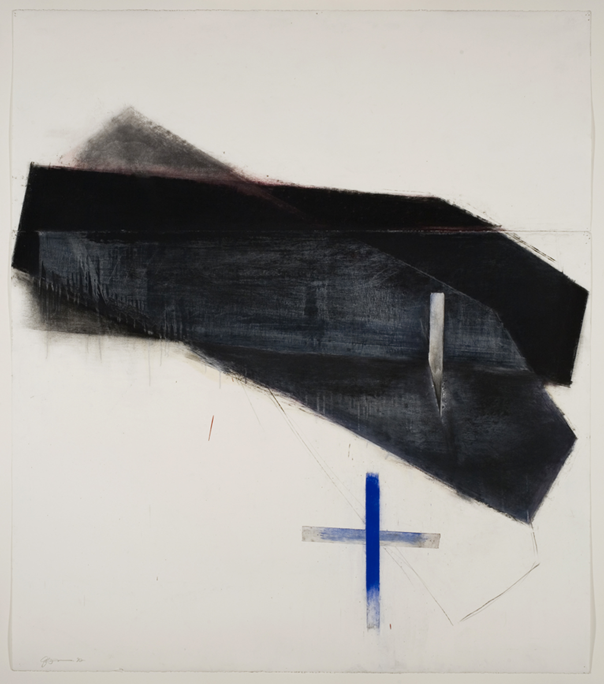 Sans titre (2001) Techniques mixes et papier collé sur papier Stonehenge, 86.5 x 127 cm, collection privée. photo : Richard-Max Tremblay