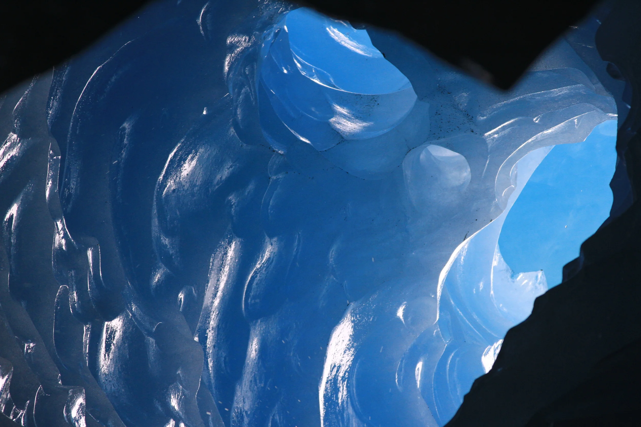 Electric blue ice