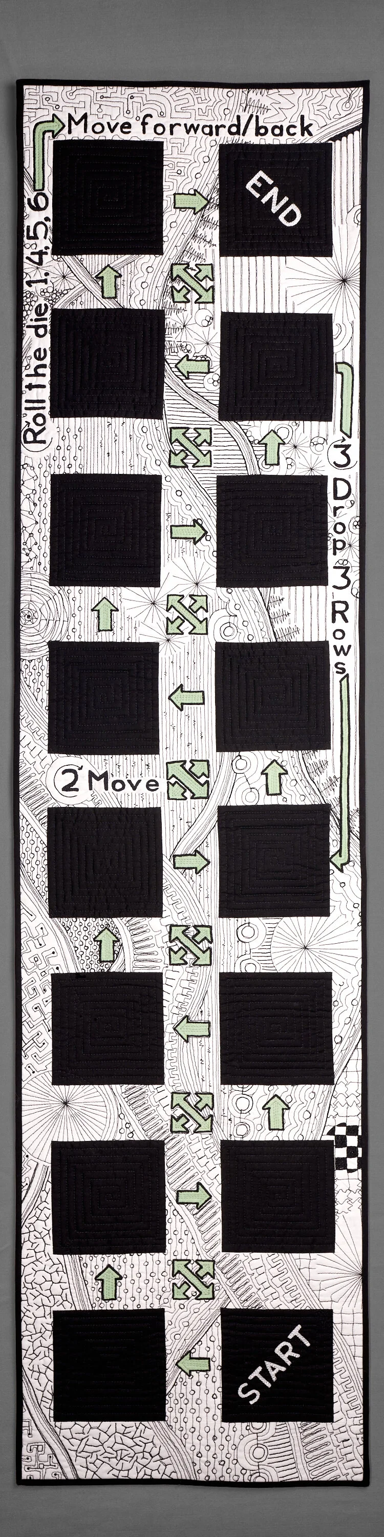 Playing a Game: Learning the Rules, 2021, 12" x 48" - Board