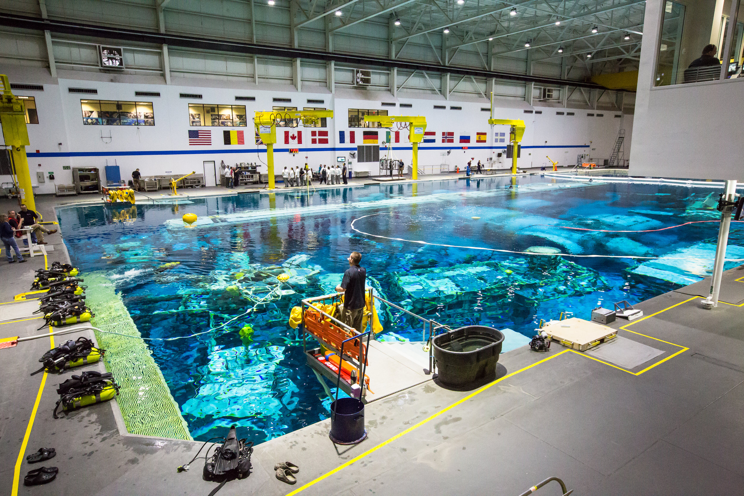 Neutral Buoyancy Pool at NBL, NASA. Photo by Paige Jarreau.