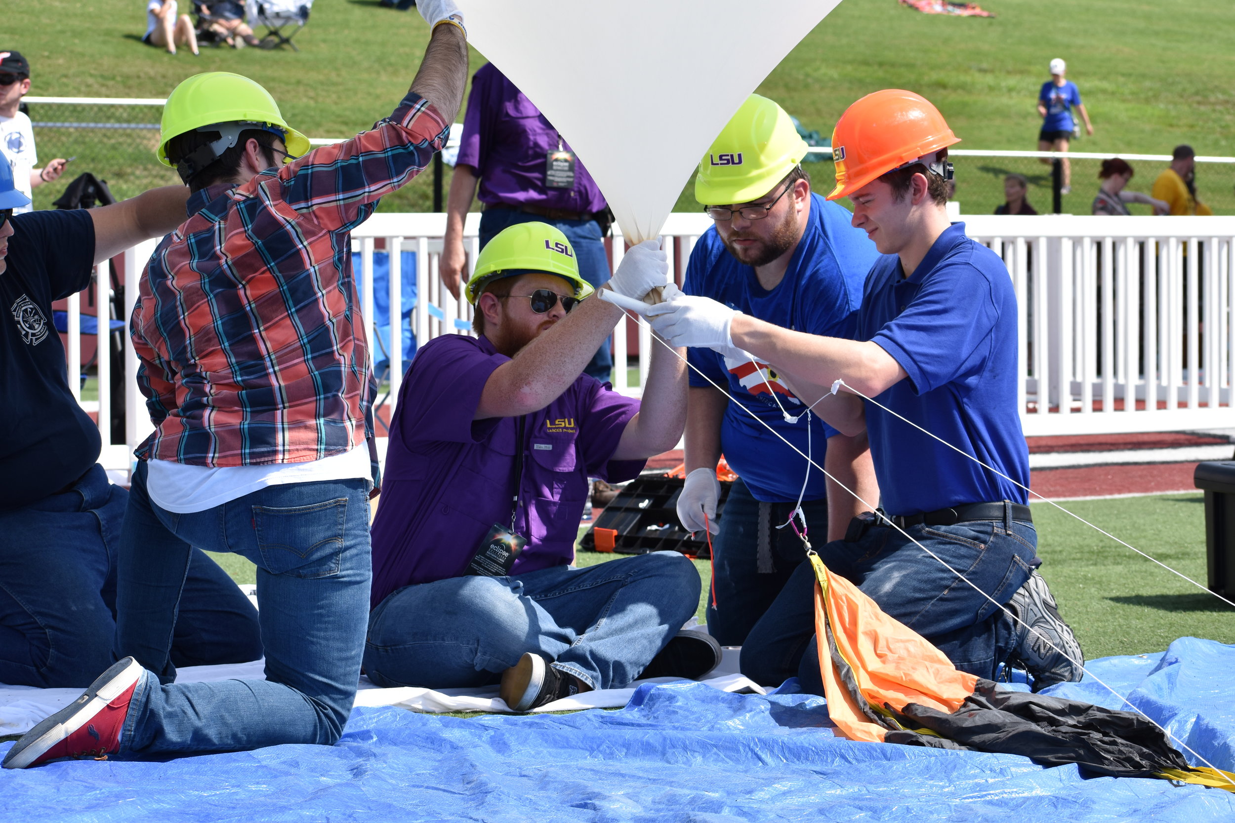 Brad Landry and LSU Eclipse Balloon team