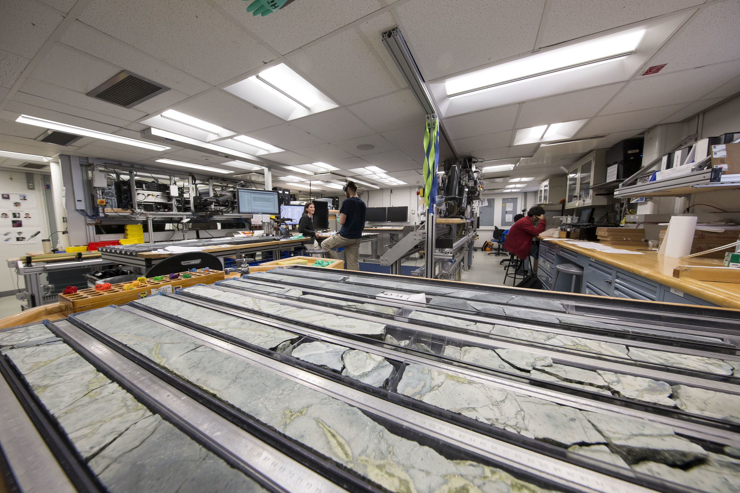 Lab on JOIDES Resolution research vessel. Photo credit: Tim Fulton, IODP.