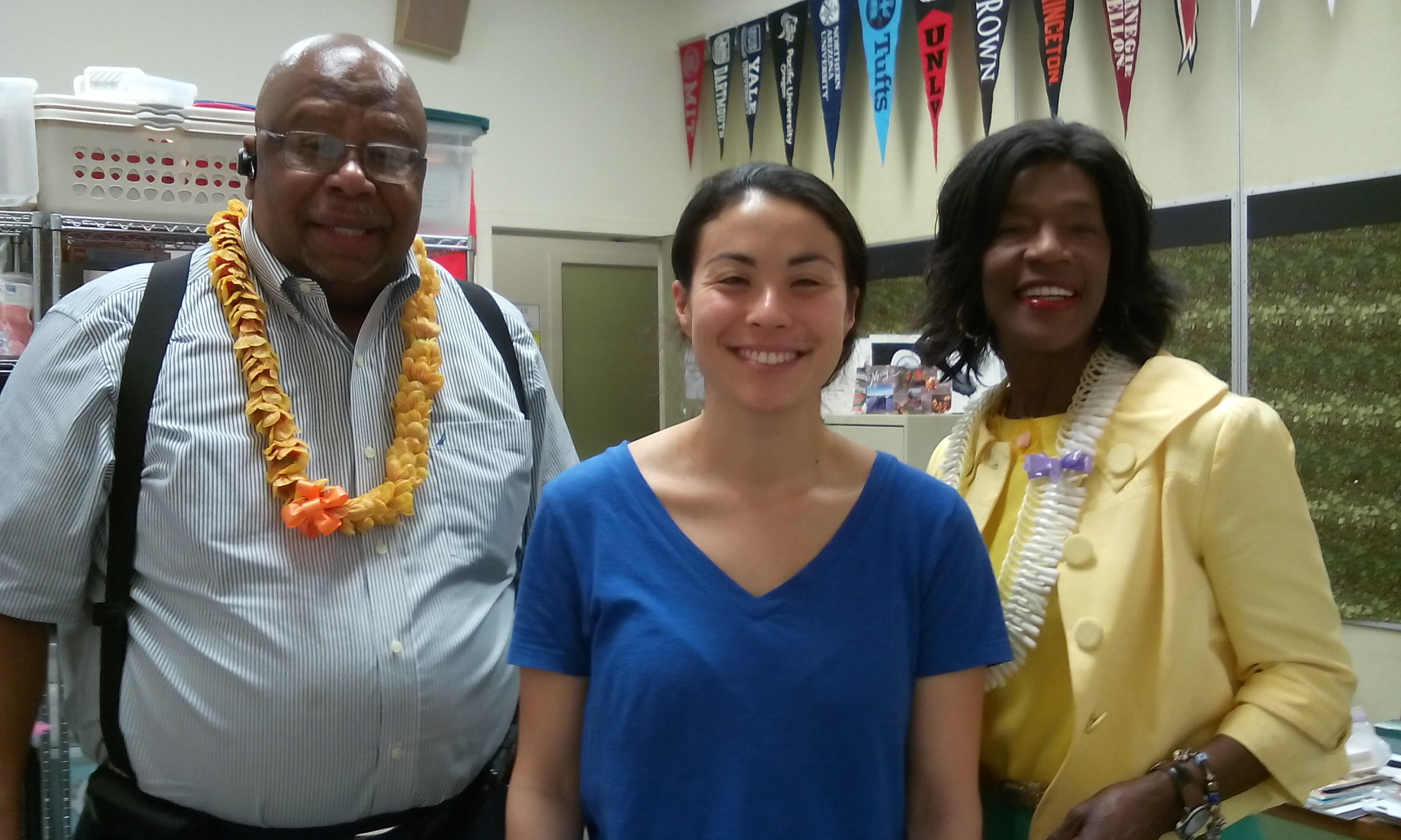 Dr. and Mrs. Warner with Laura K. Ackerman while visiting Hawaii. Credit: Laura K. Ackerman.