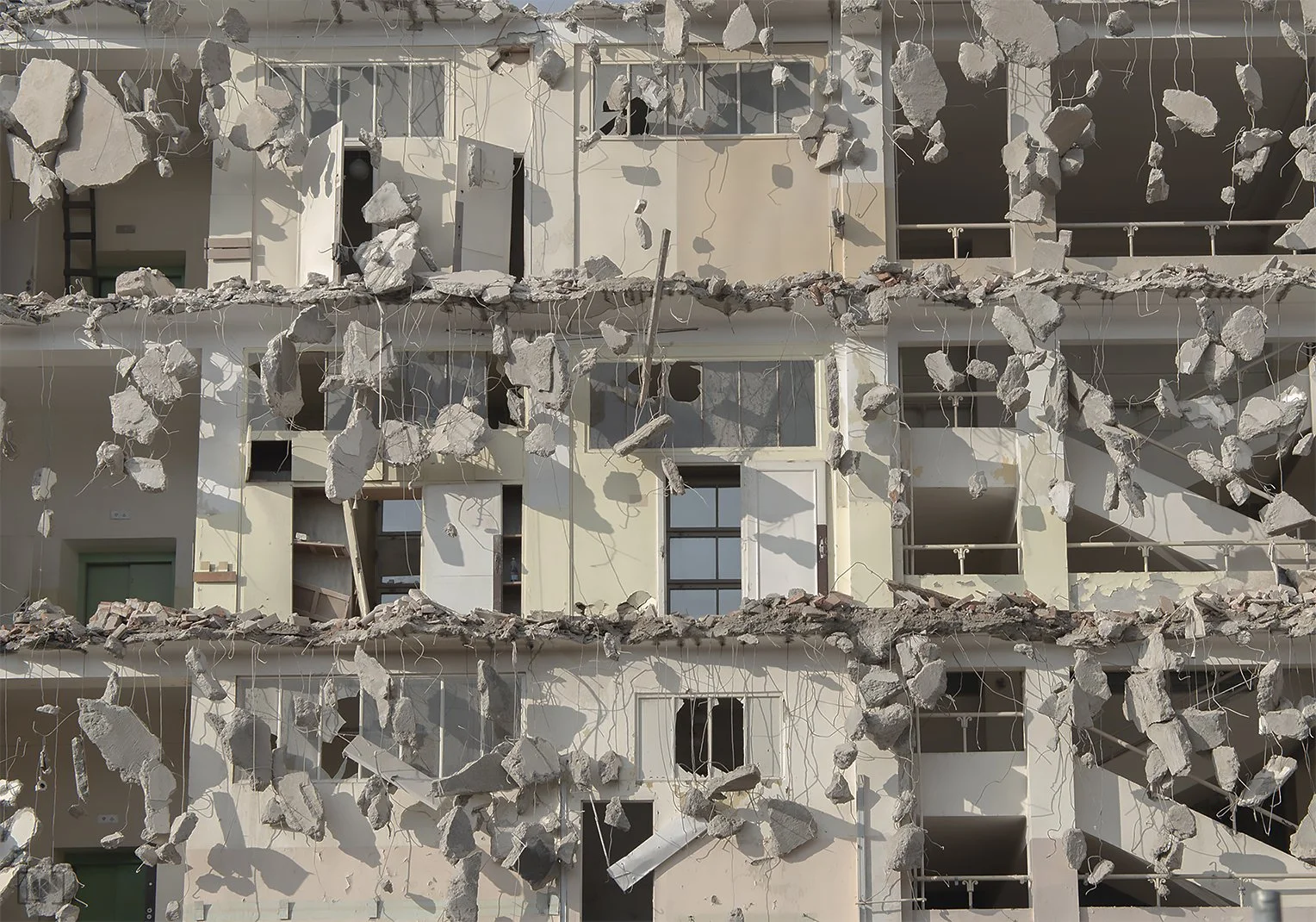 Demolition of the old hospital, Kraków,Poland 
