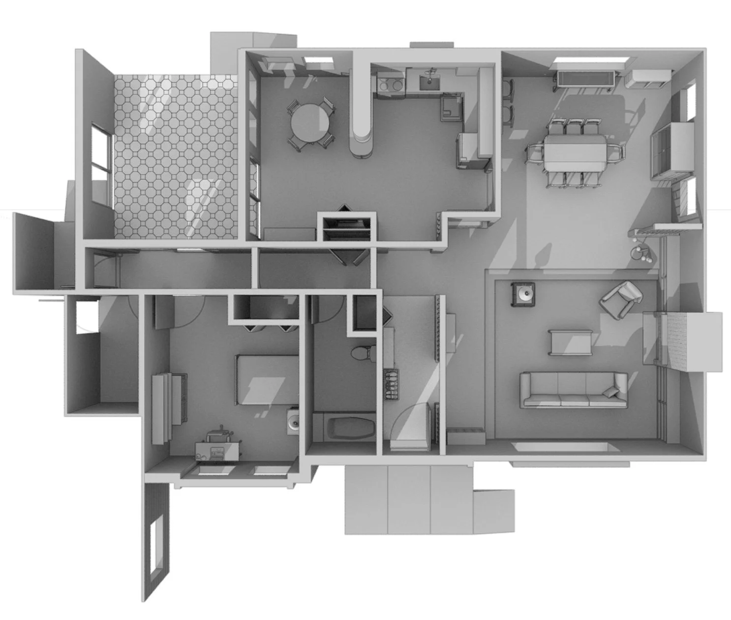 The Wang home